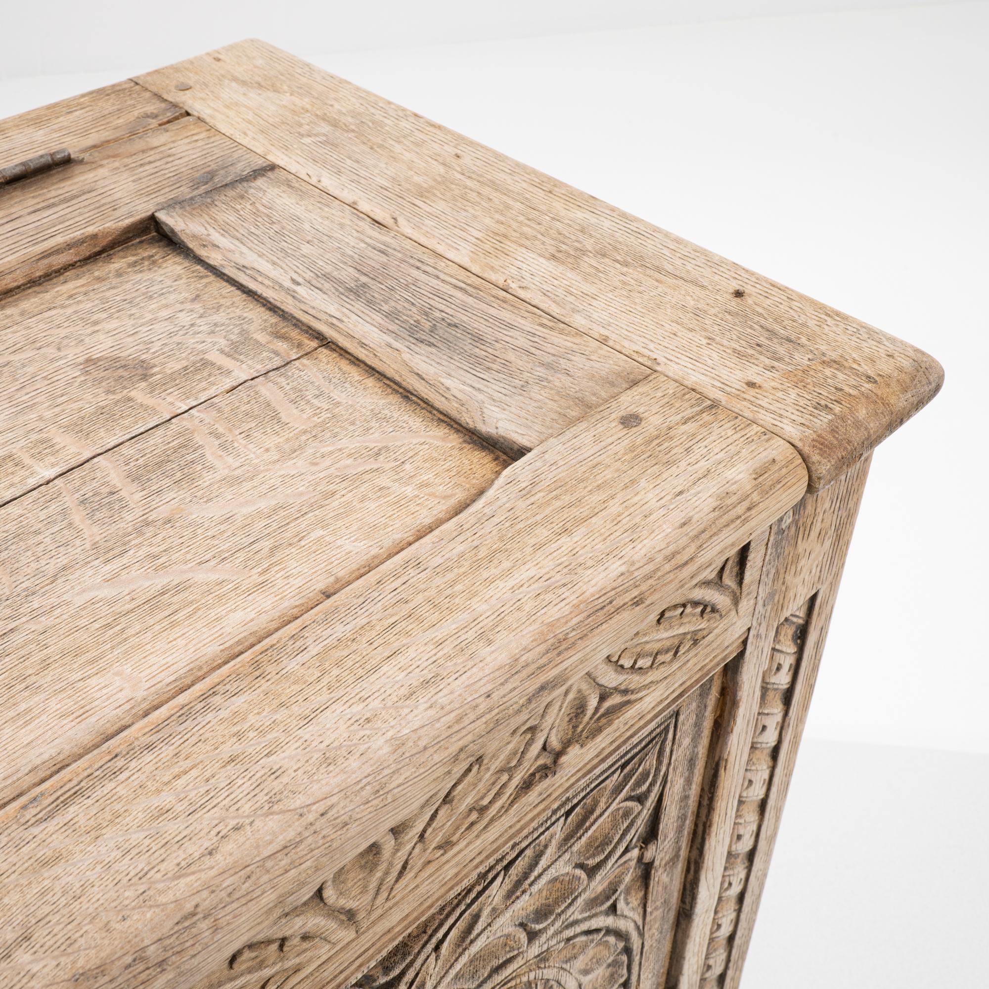 19th Century French Oak Trunk 2