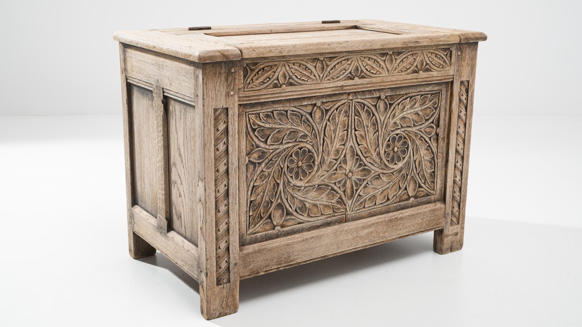 19th Century French Oak Trunk 1