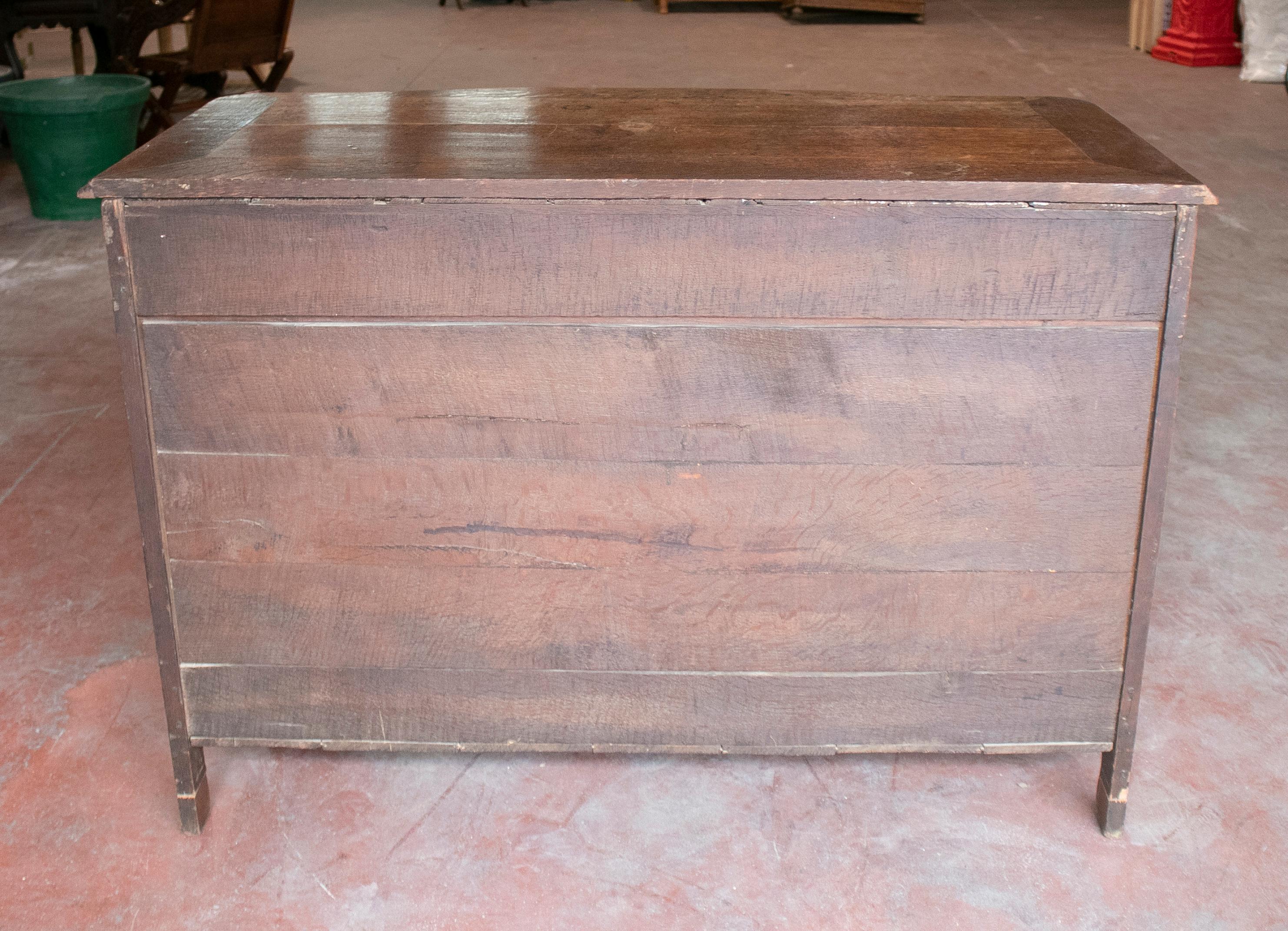 19th Century French Oak Two-Door Chest with Satinwood Inlay 11