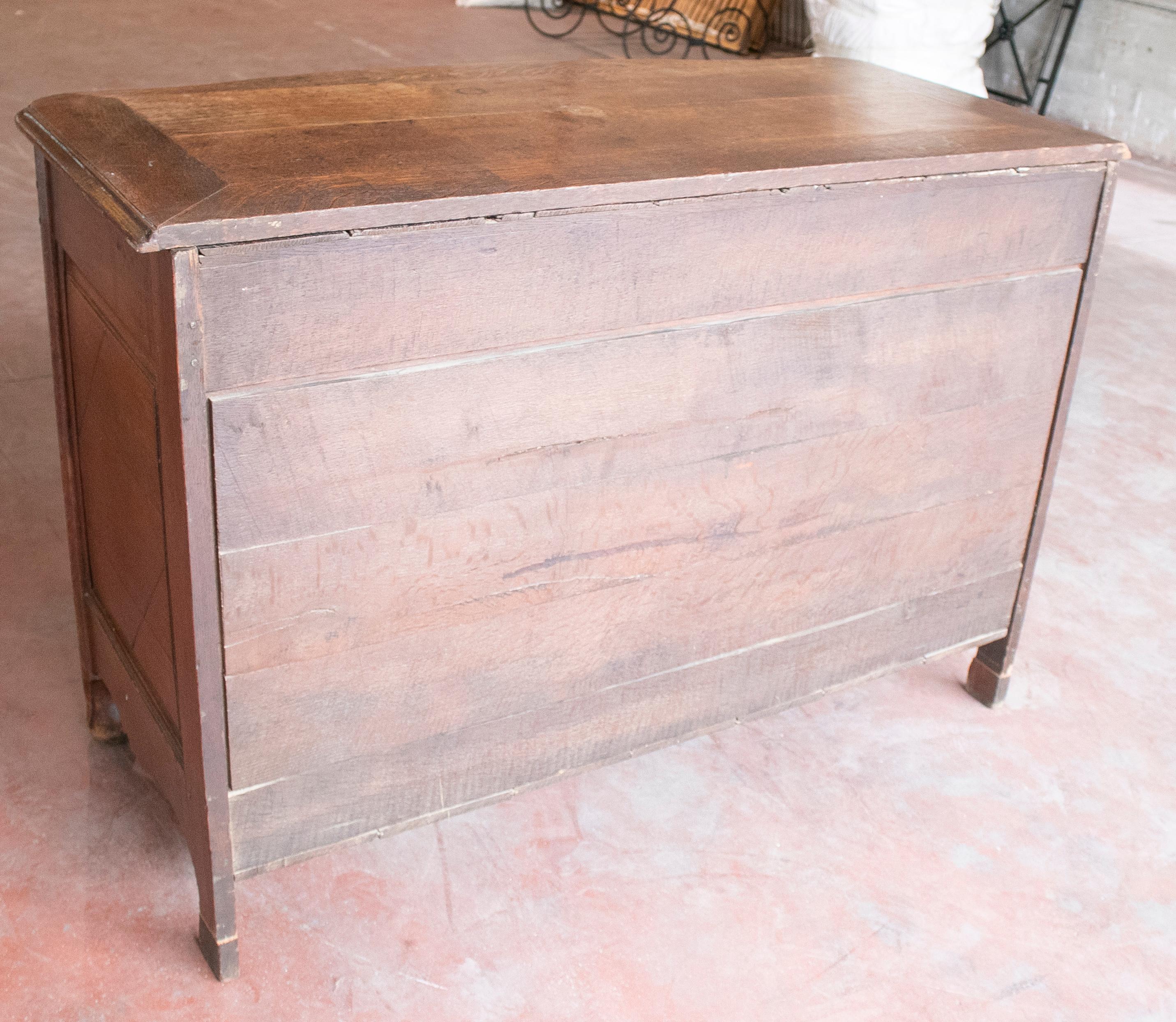 19th Century French Oak Two-Door Chest with Satinwood Inlay 12
