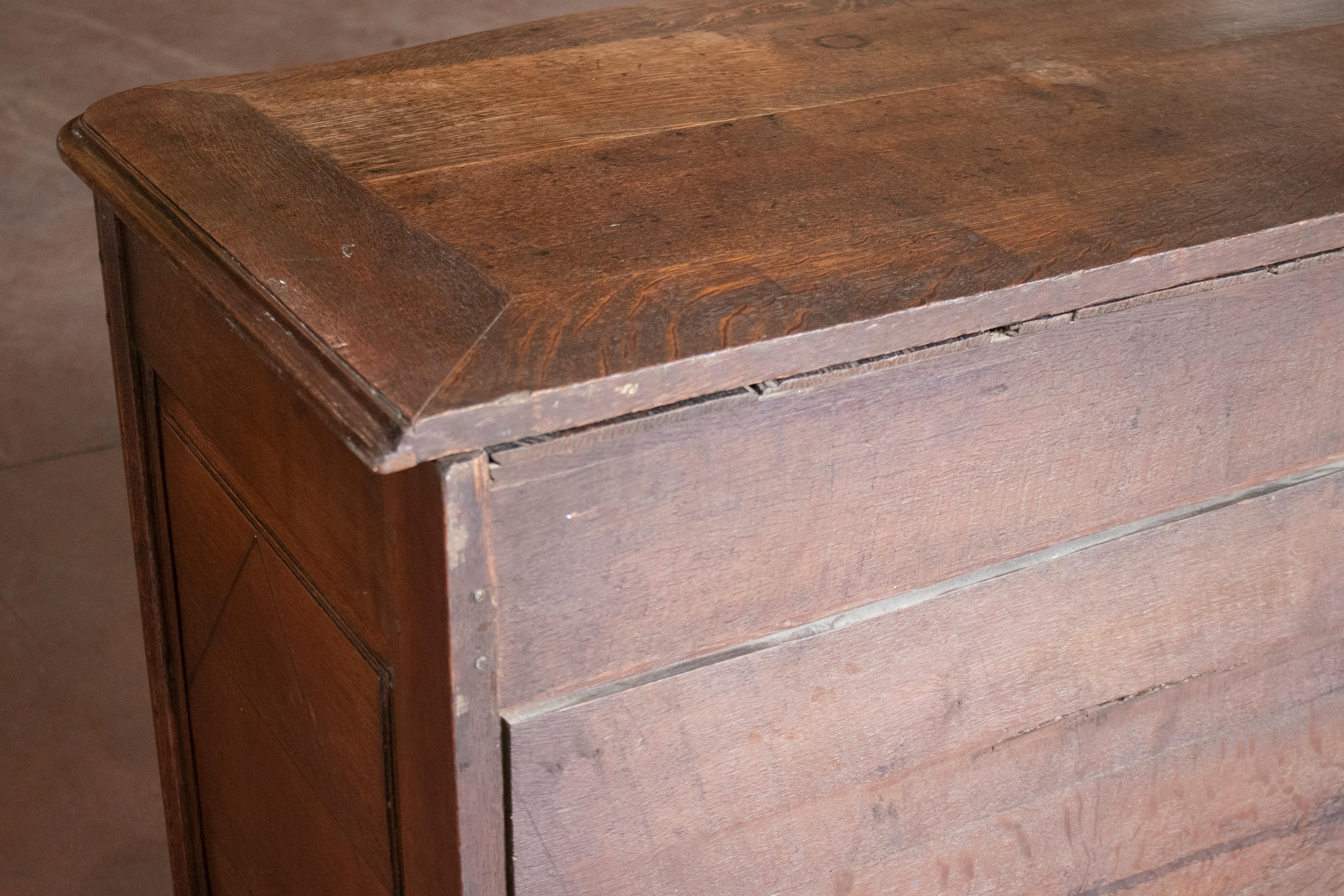 19th Century French Oak Two-Door Chest with Satinwood Inlay 13