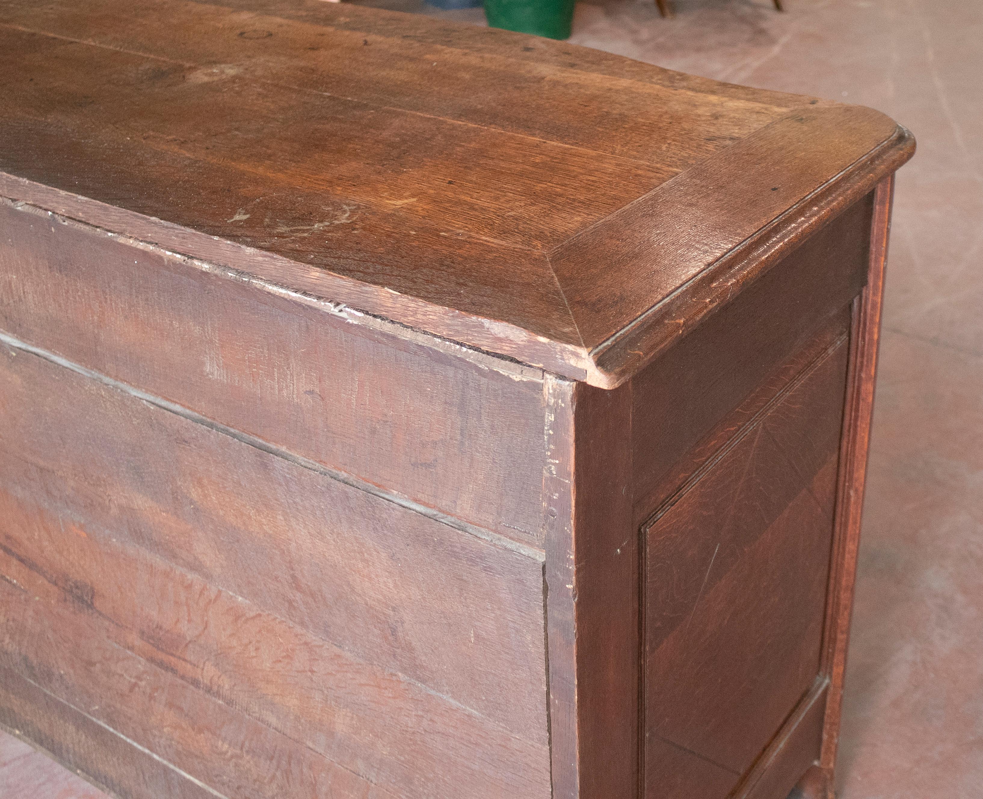 19th Century French Oak Two-Door Chest with Satinwood Inlay 14