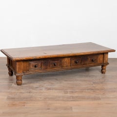 19th Century French Oak Two Drawer Coffee Table
