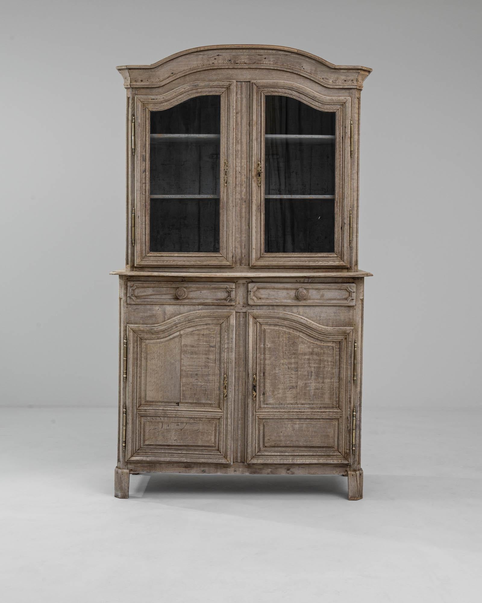 French Provincial 19th Century French Oak Vitrine For Sale