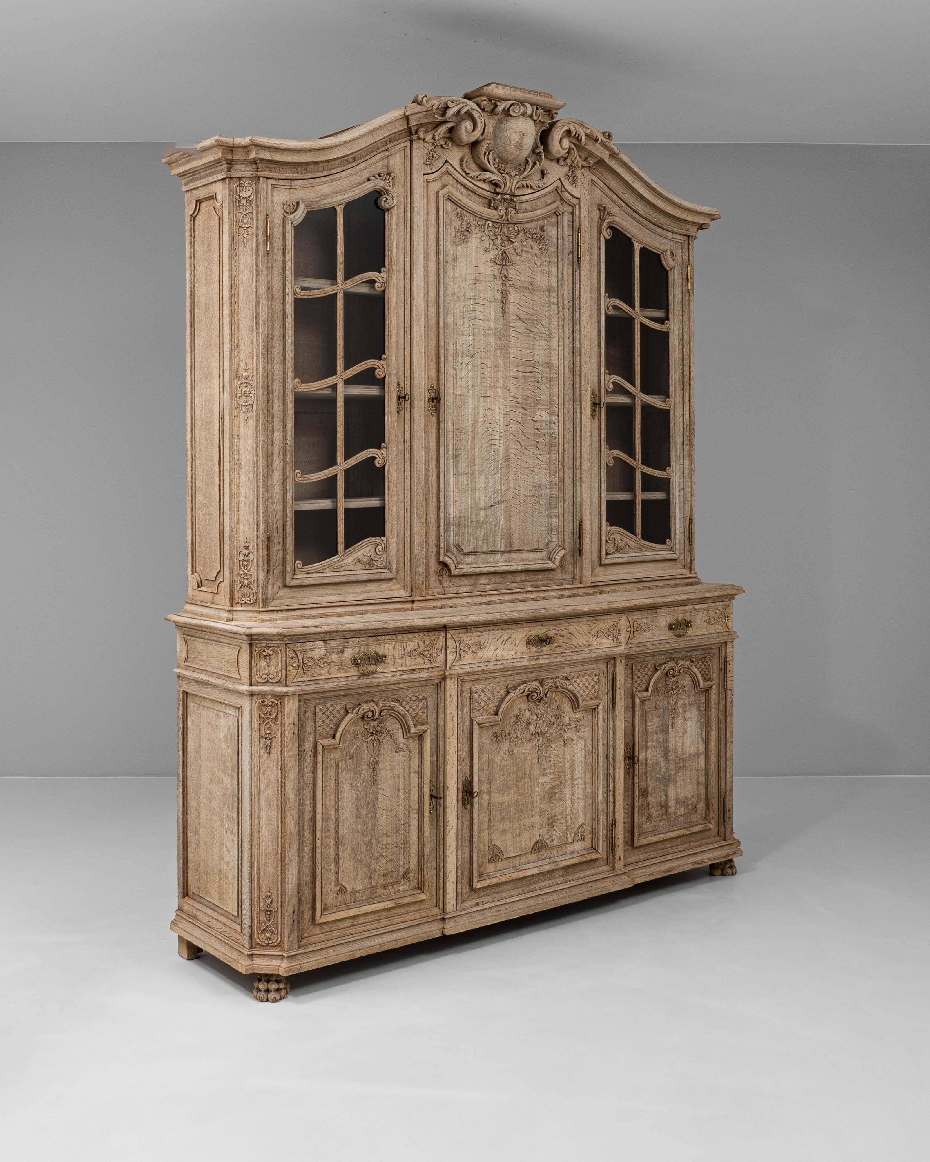 Vetro Vetrina francese del XIX secolo in Oak