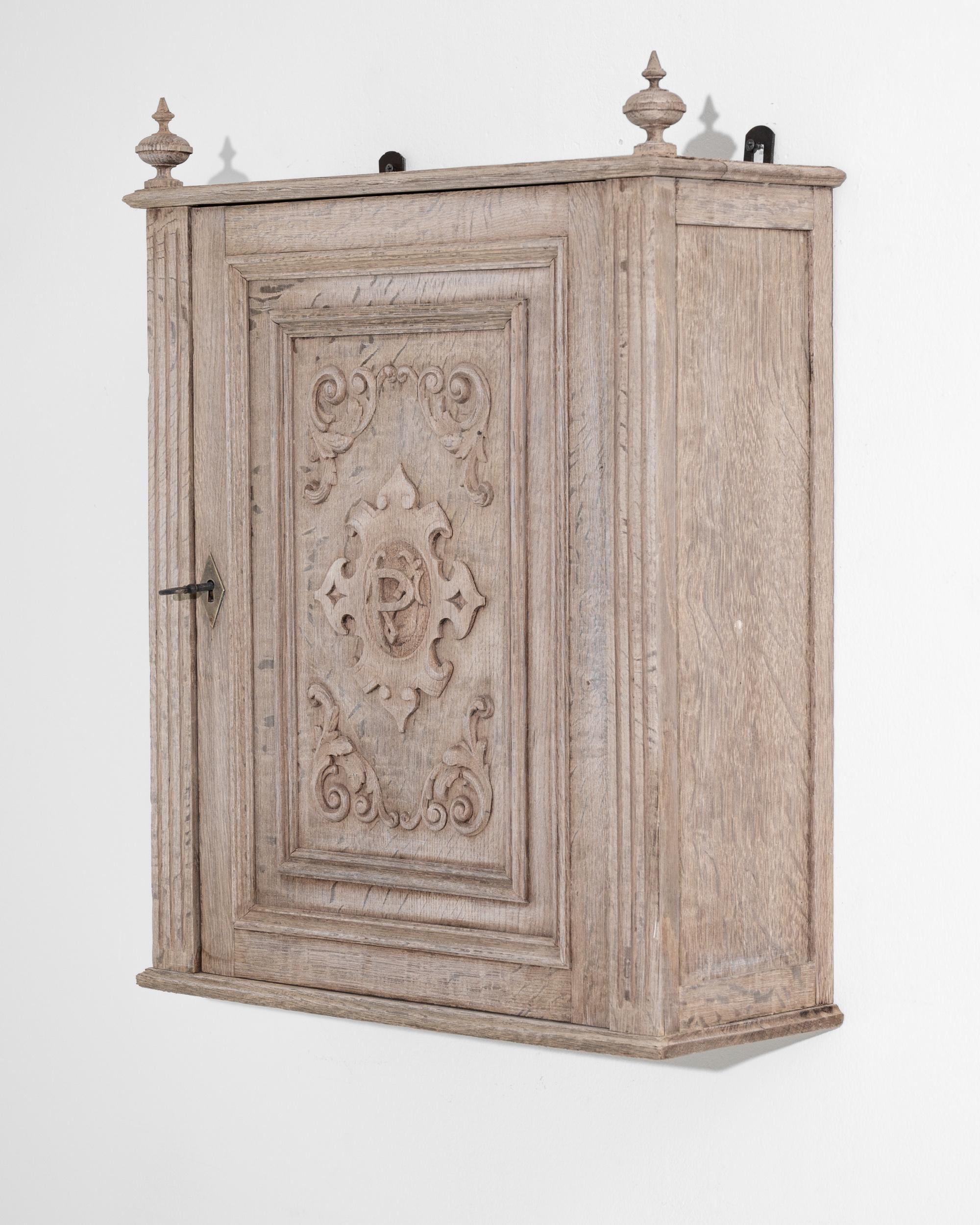 French Provincial 19th Century French Oak Wall Cabinet