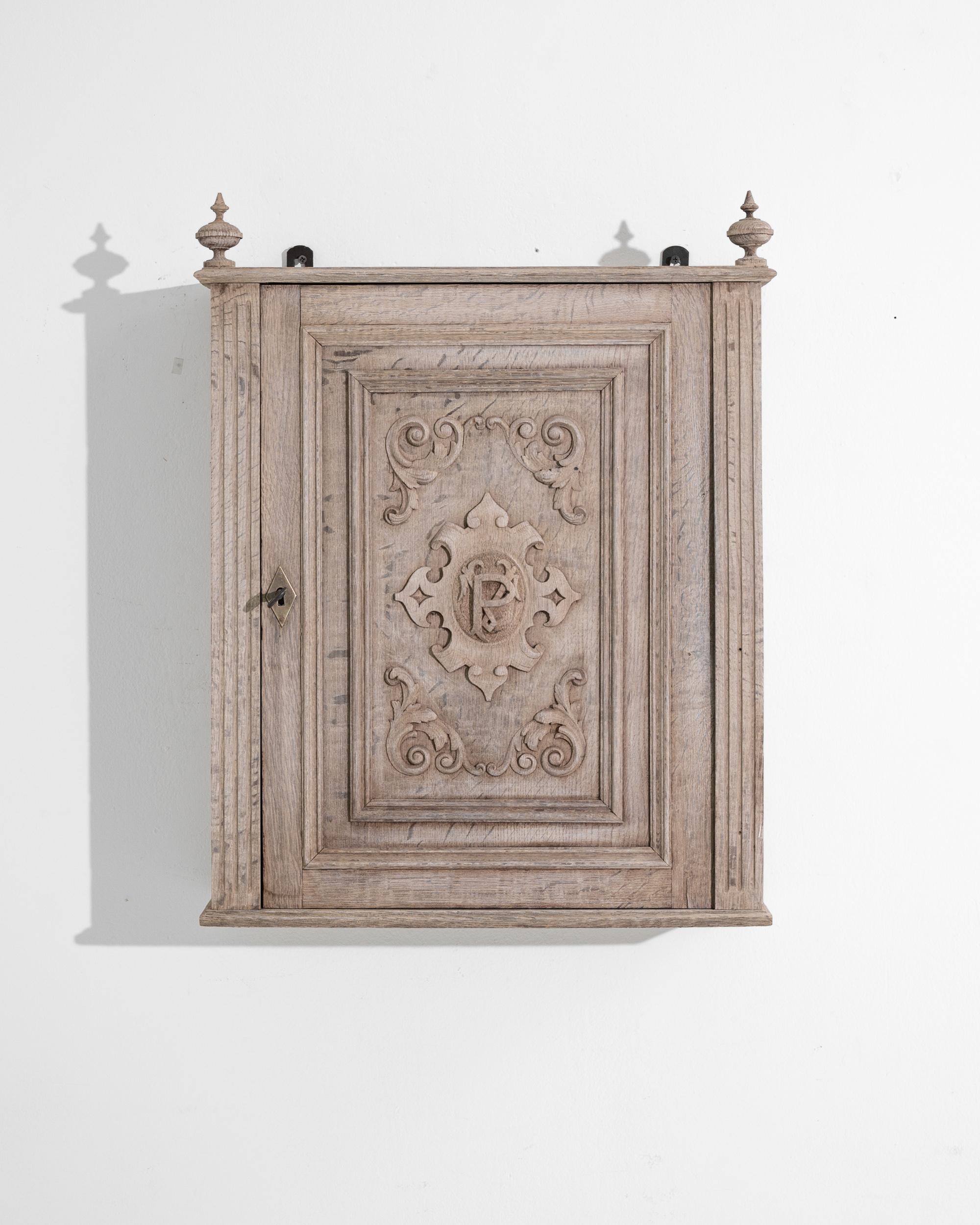 19th Century French Oak Wall Cabinet 1