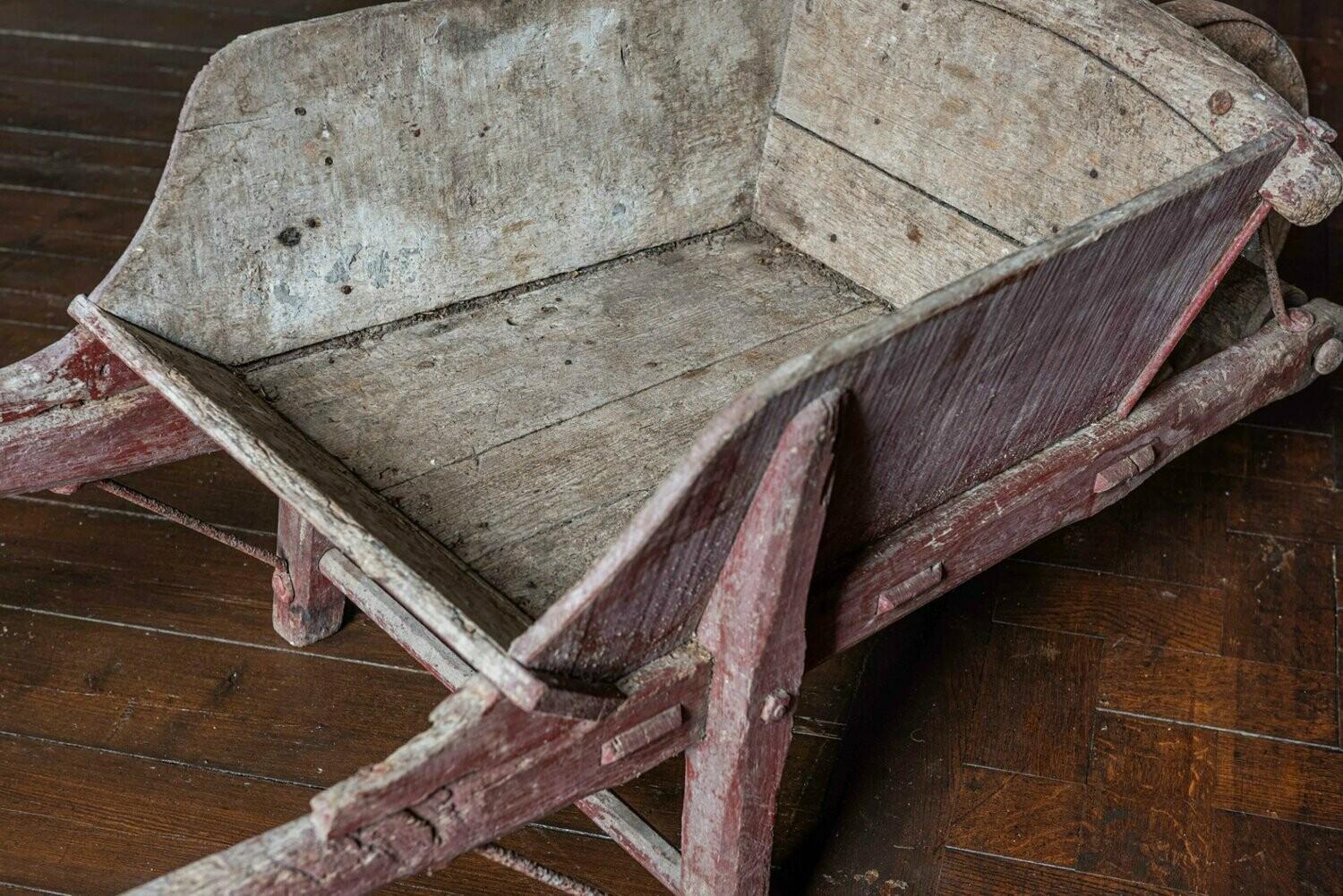 antique wheelbarrow