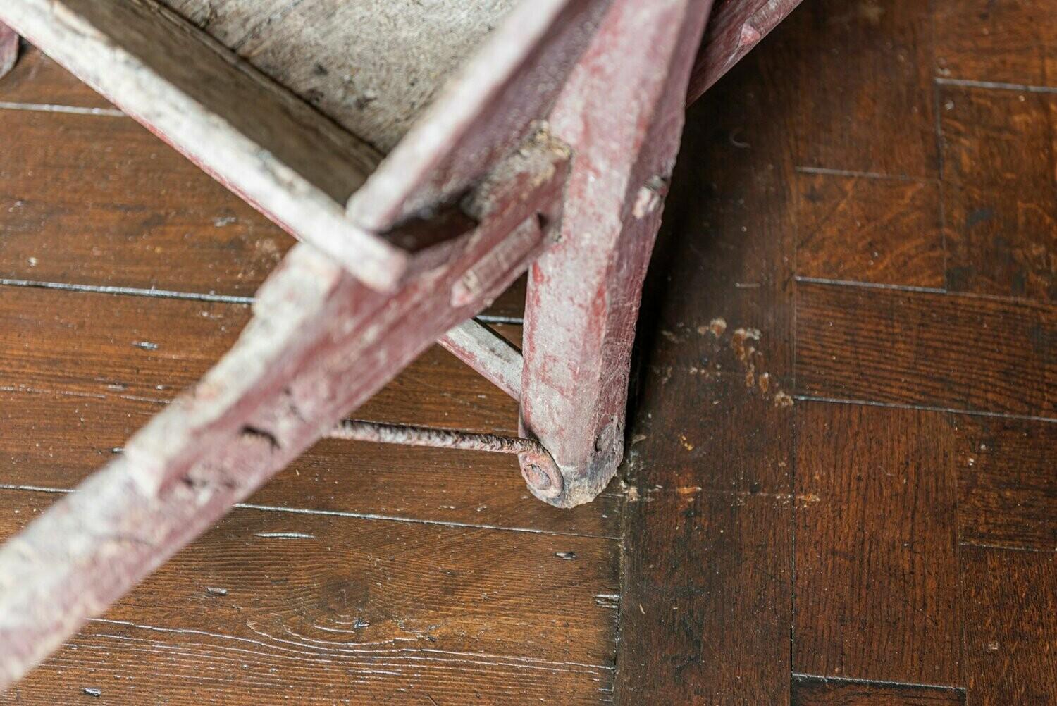 19th Century French Oak Wheelbarrow 1