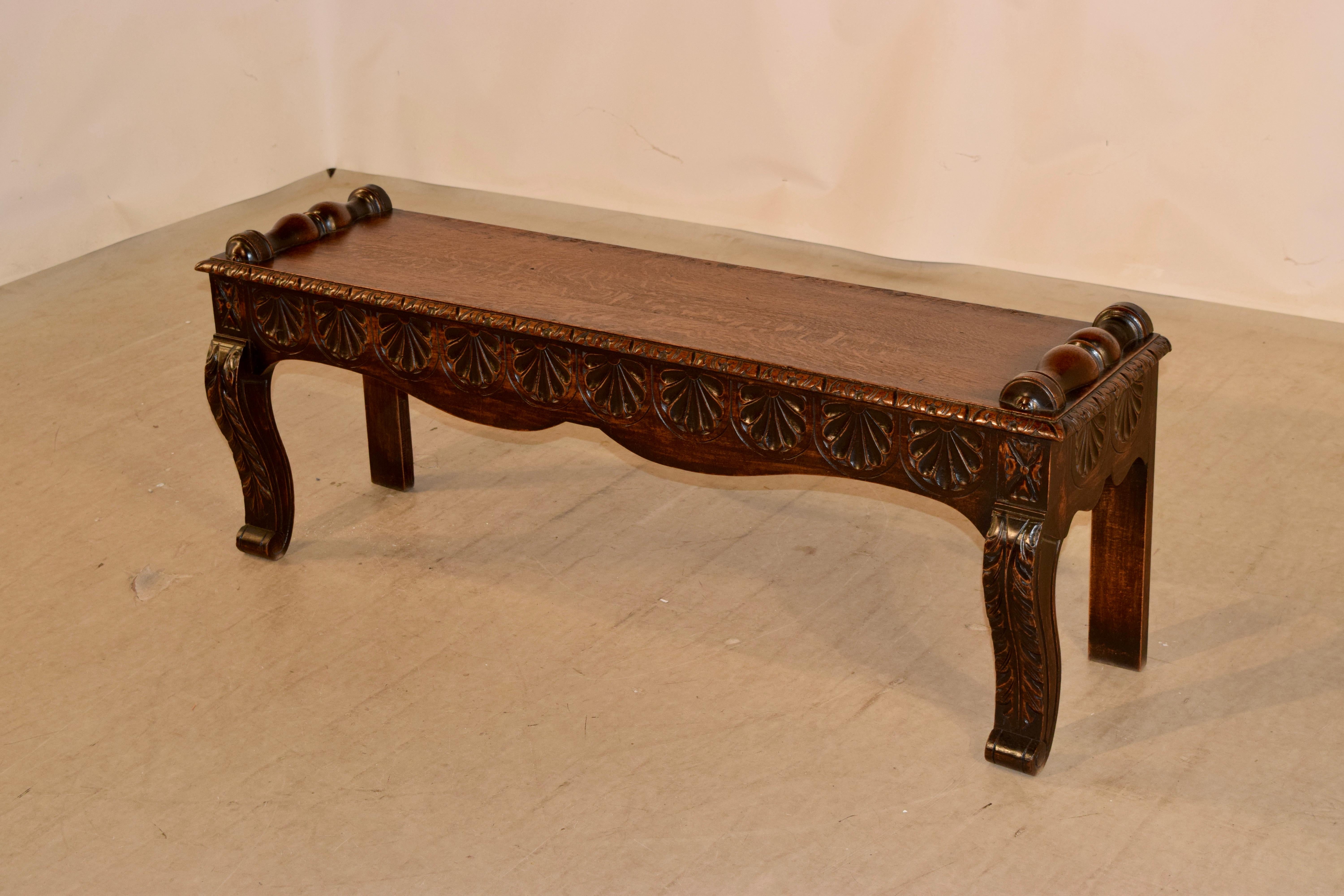 19th Century French Oak Window Seat For Sale 1