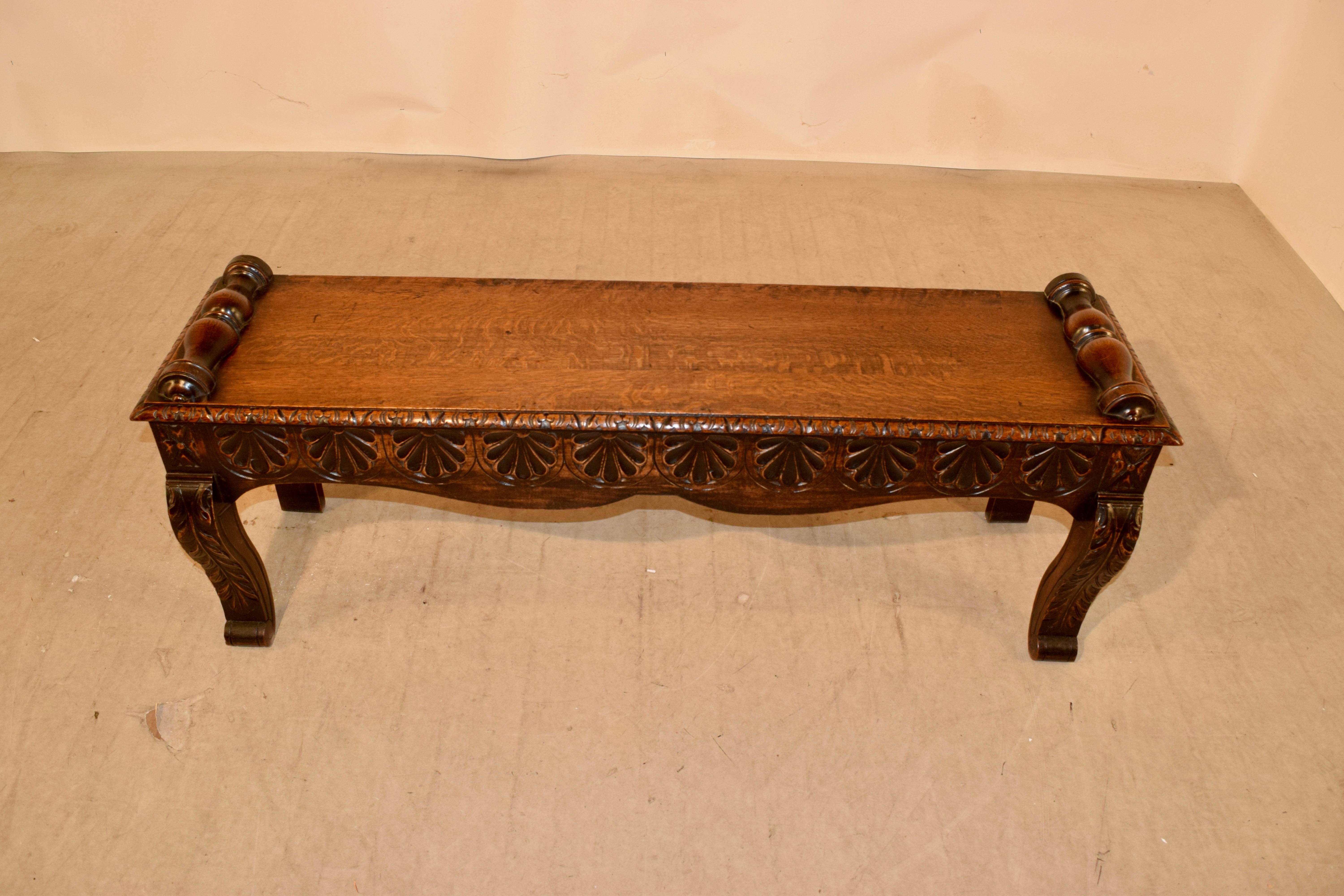 19th Century French Oak Window Seat For Sale 2