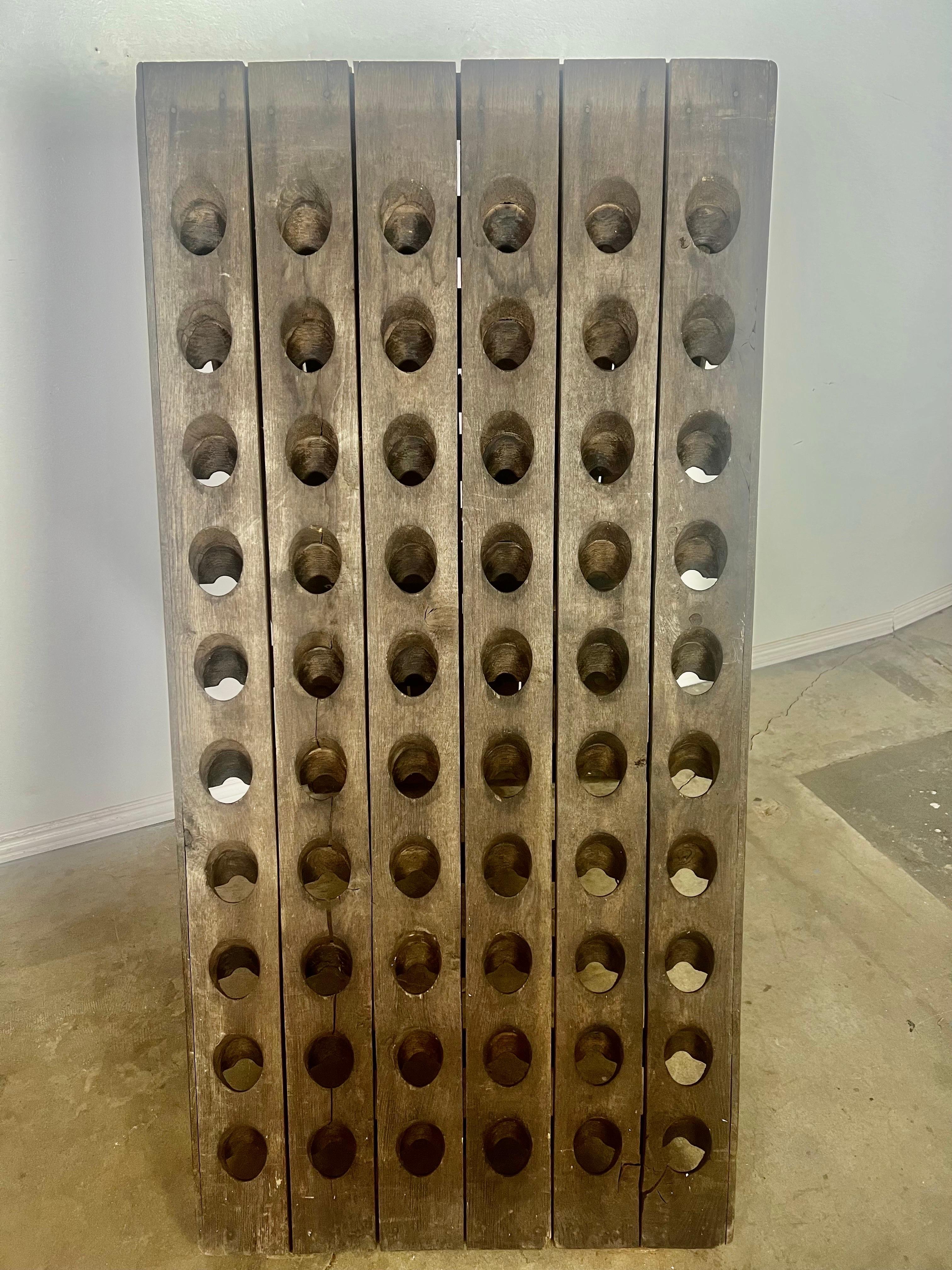 19th Century 19th century French Oak Wine Rack For Sale