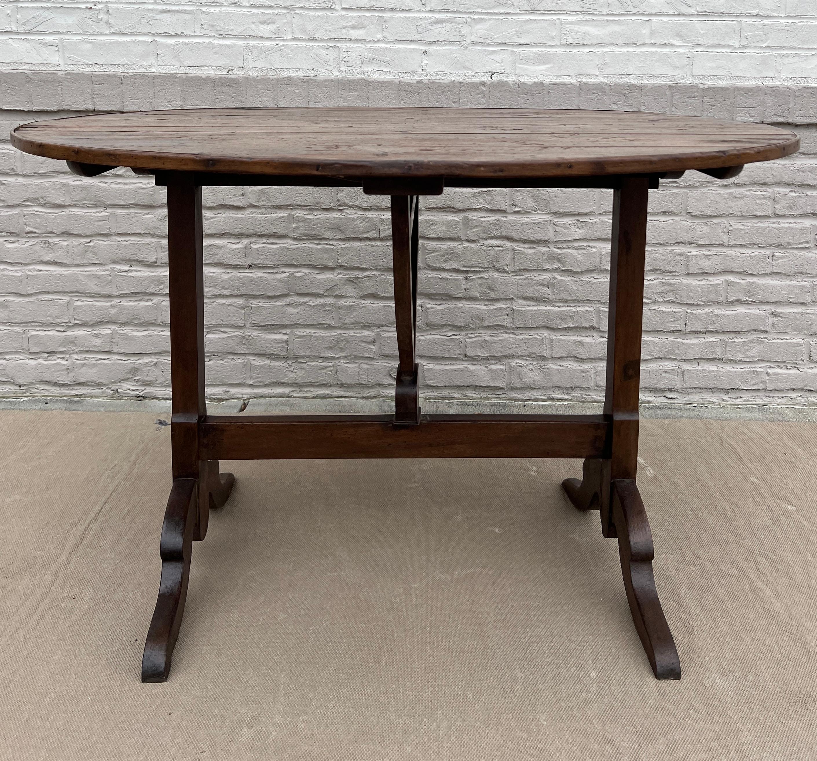 19th Century French Oak Wine Tasting Table 5