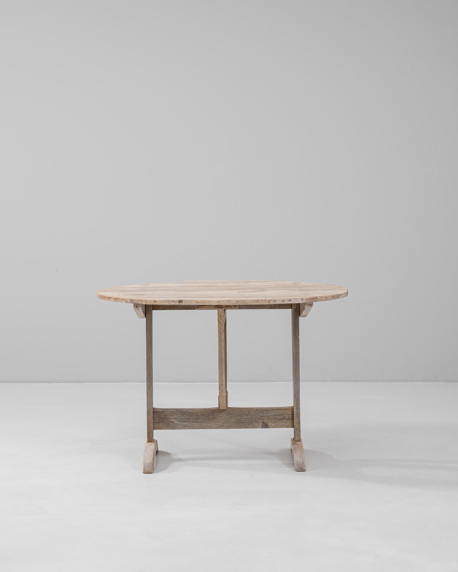 19th Century French Oak Wine Tasting Table In Good Condition In High Point, NC