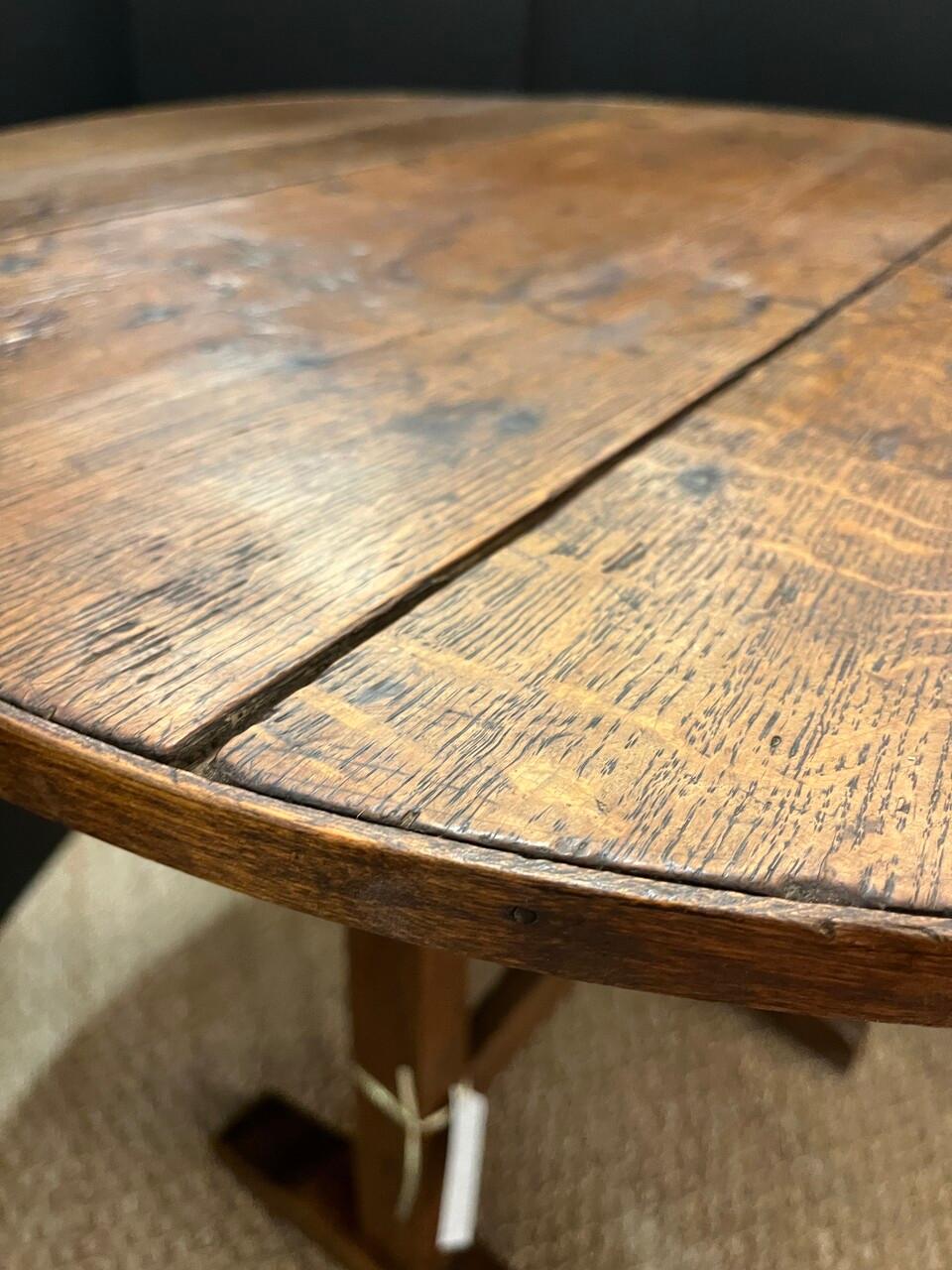 Rustic Petite 19th Century French Oak Wine Tasting Table