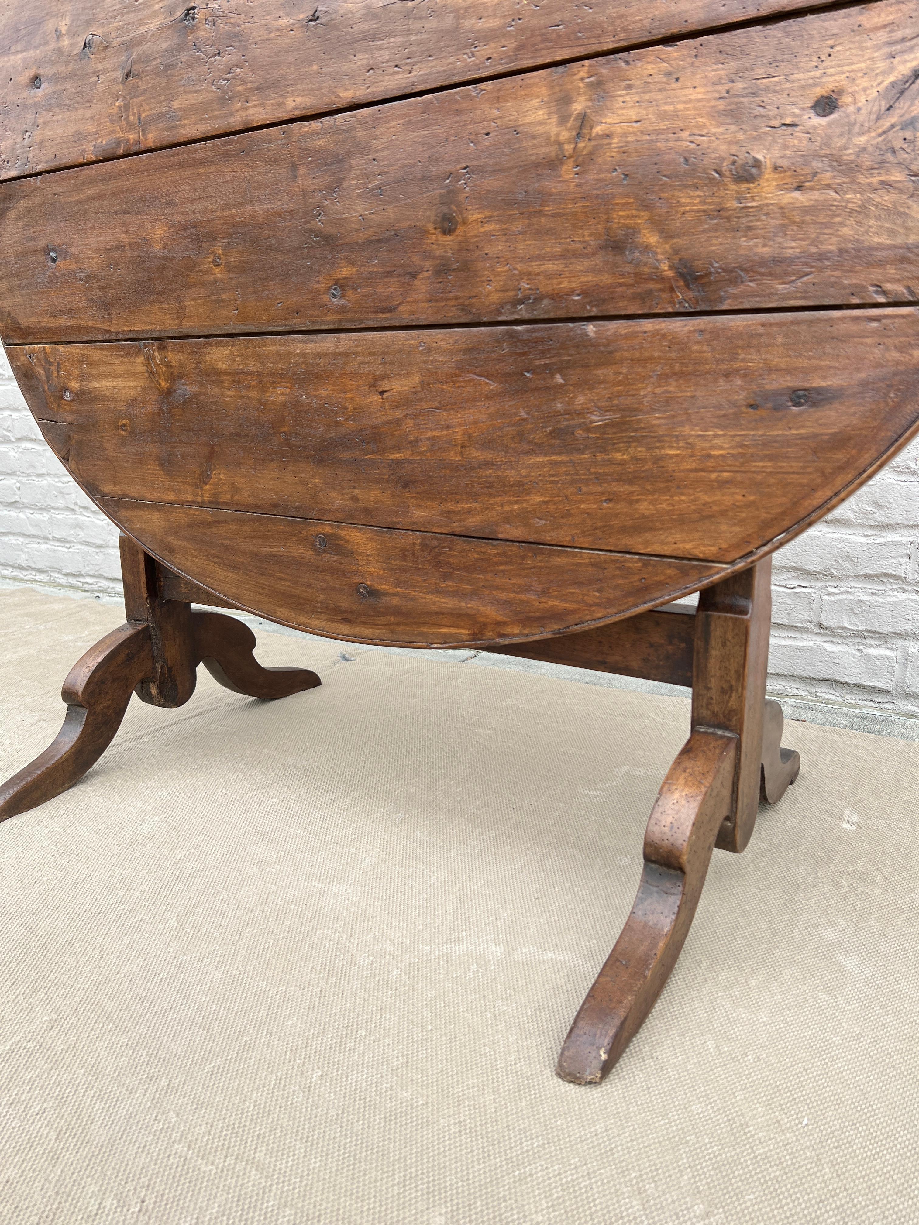 19th Century French Oak Wine Tasting Table 1