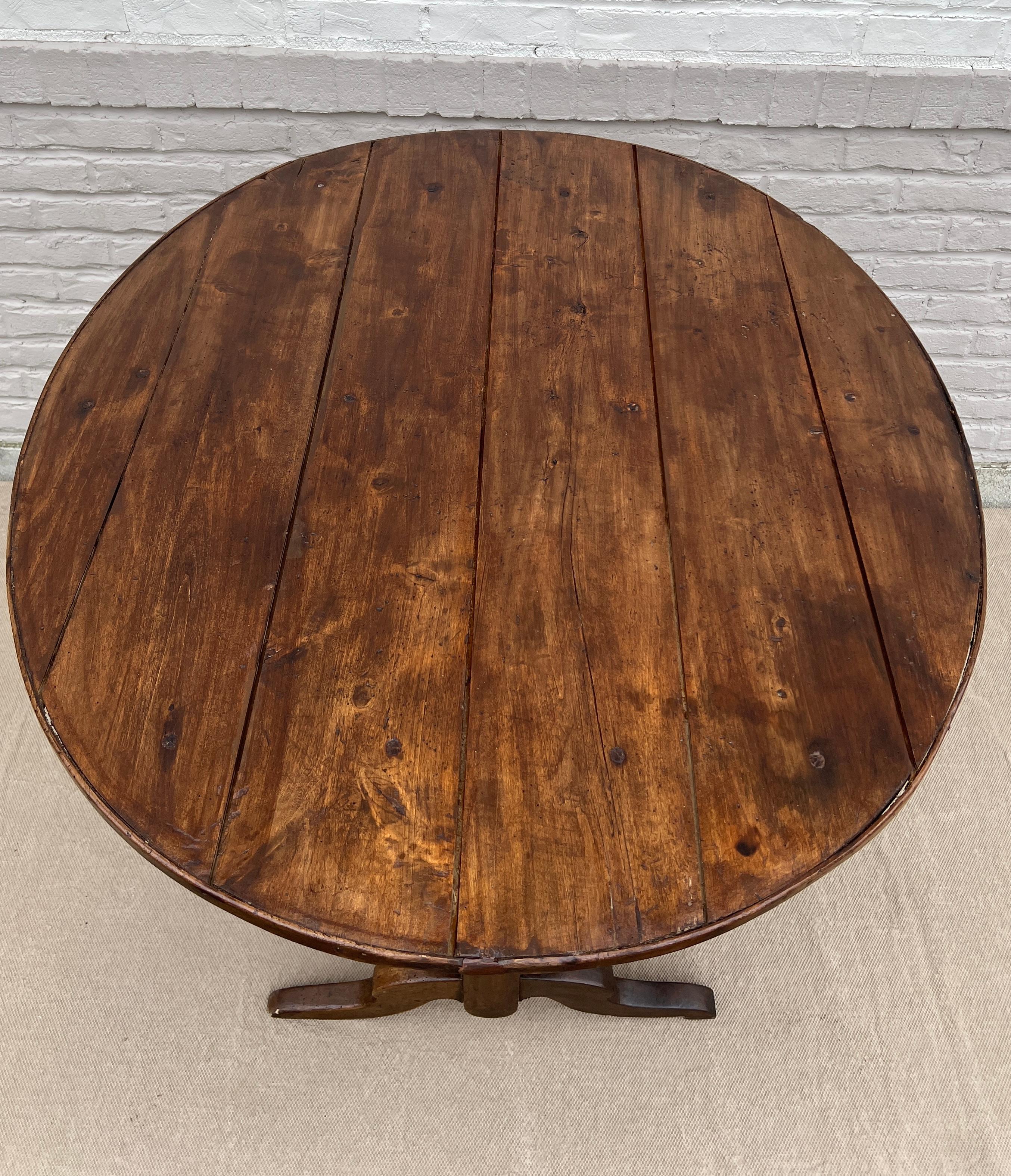 19th Century French Oak Wine Tasting Table 4