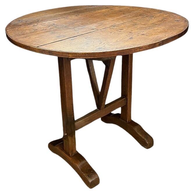 19th Century French Oak Wine Tasting Table