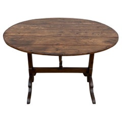 19th Century French Oak Wine Tasting Table