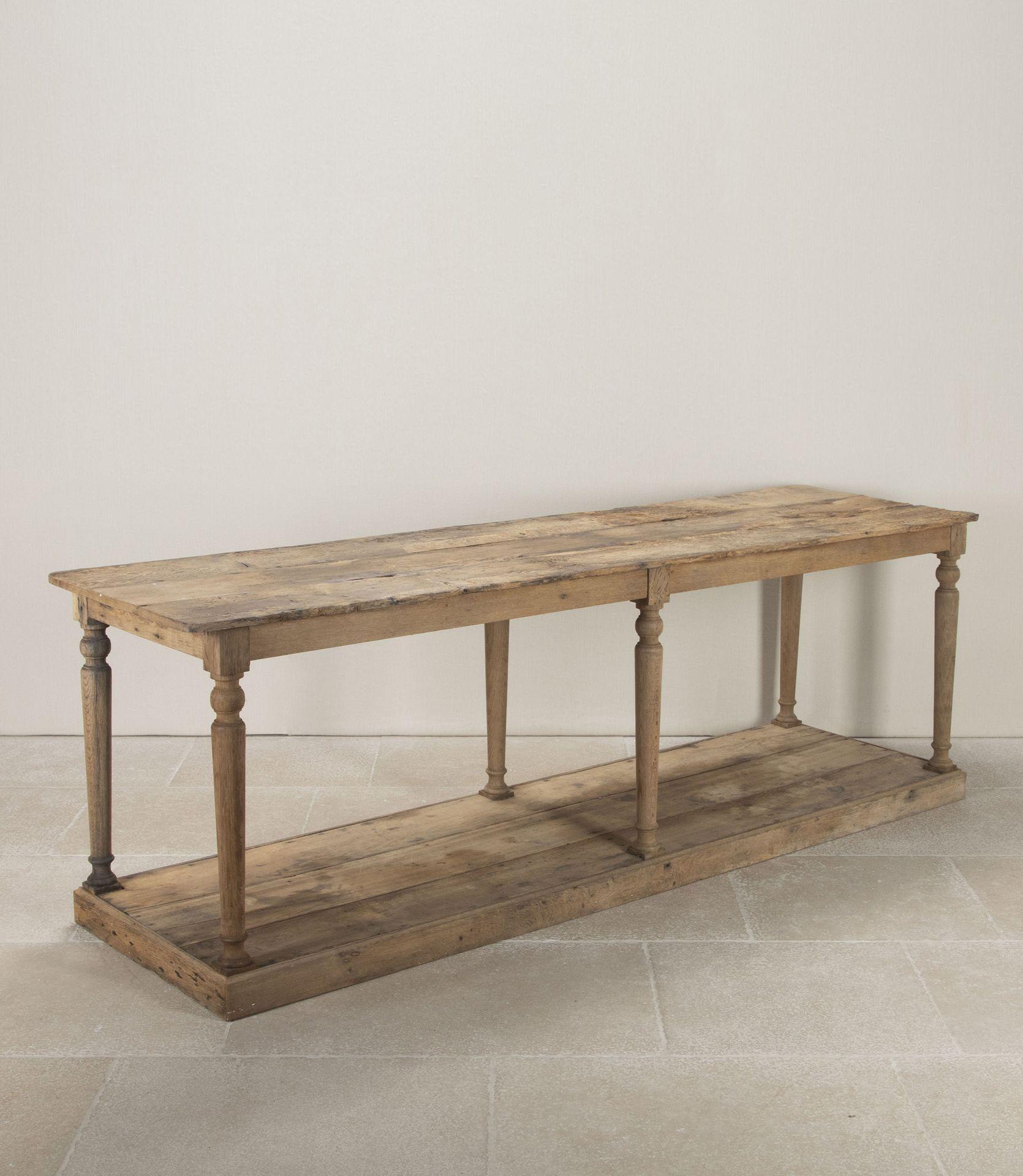 Mesa de trabajo francesa de roble del siglo XIX Provincial francés en venta