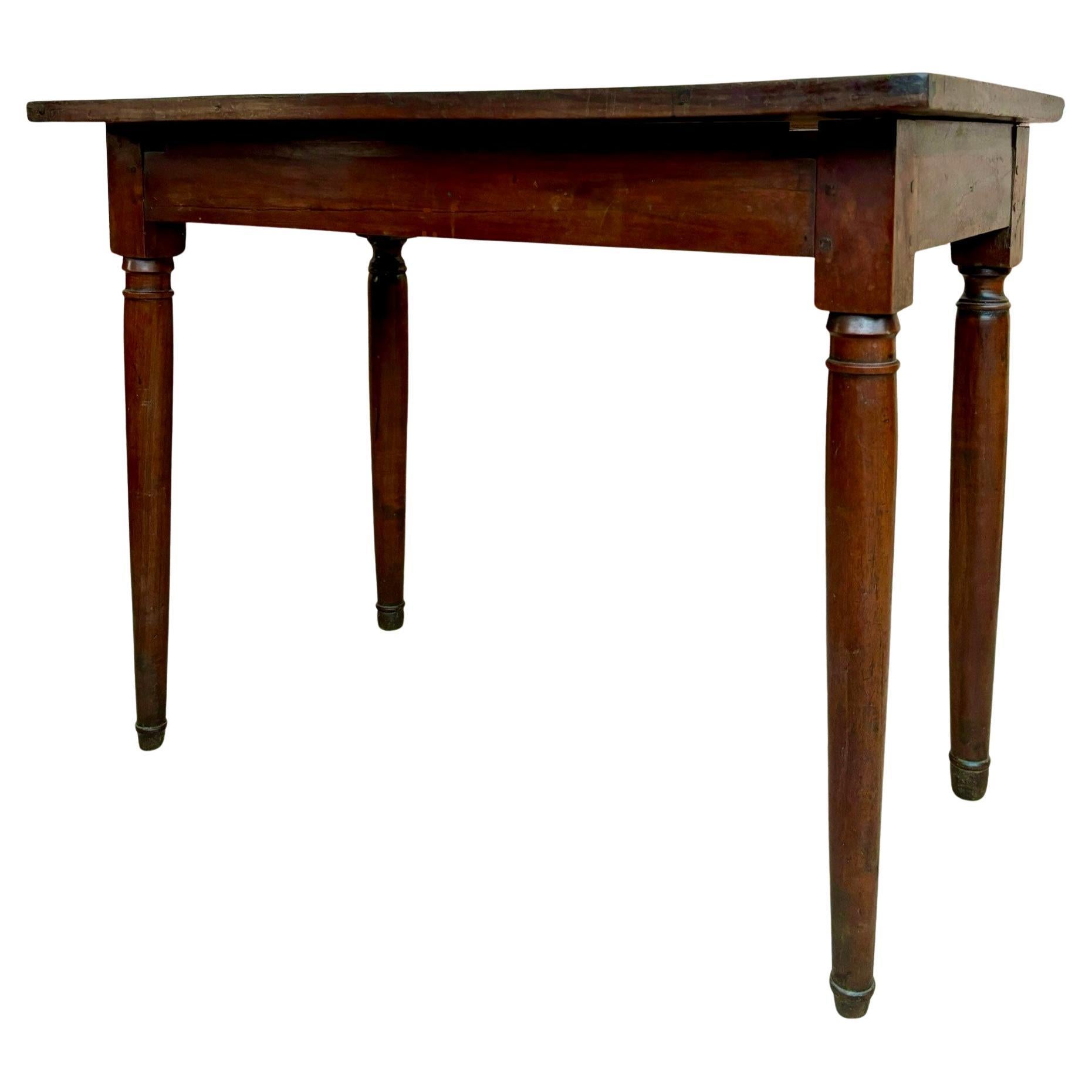 19th Century French Oak Worktable, 1890s