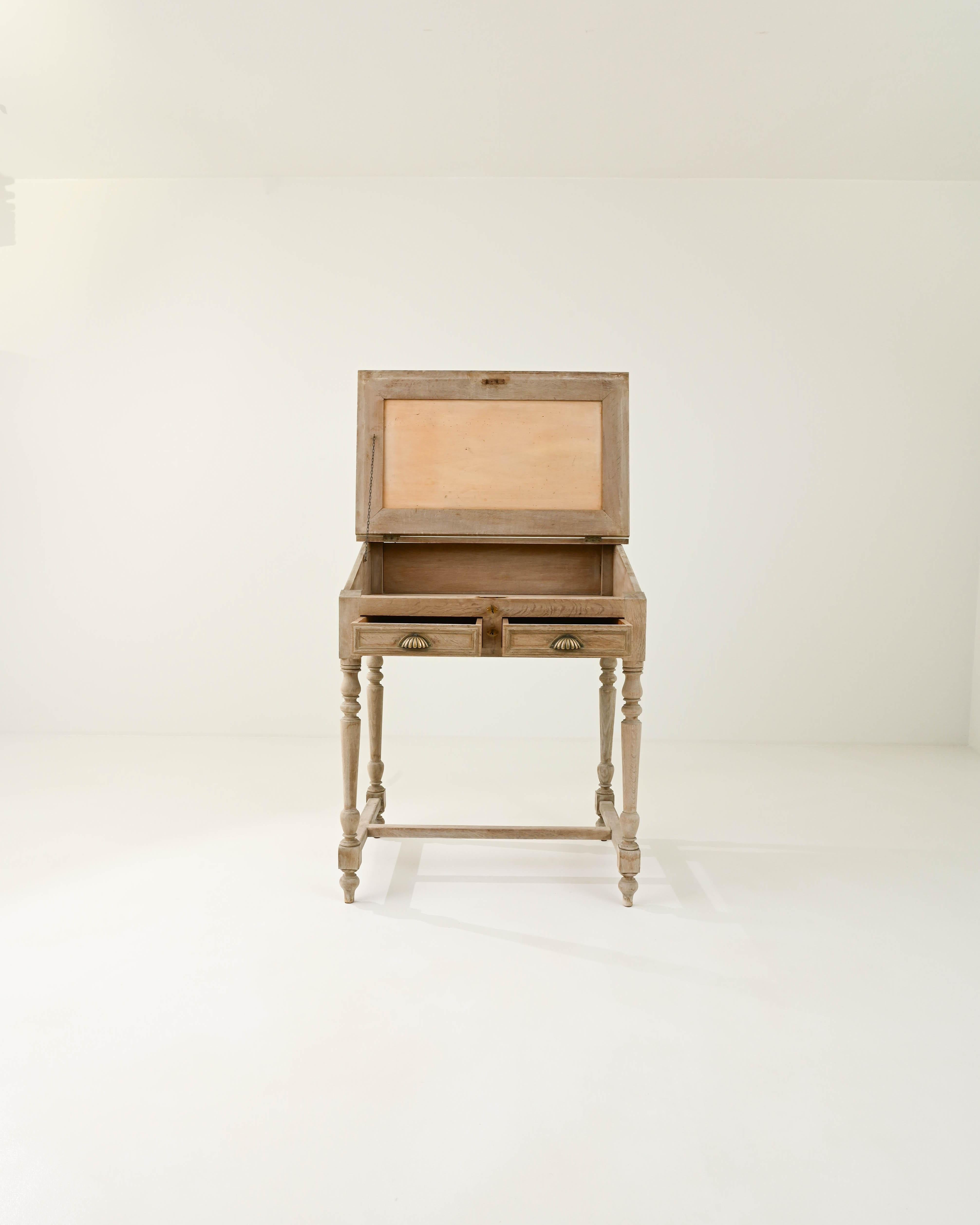French Provincial 19th Century French Oak Writing Desk