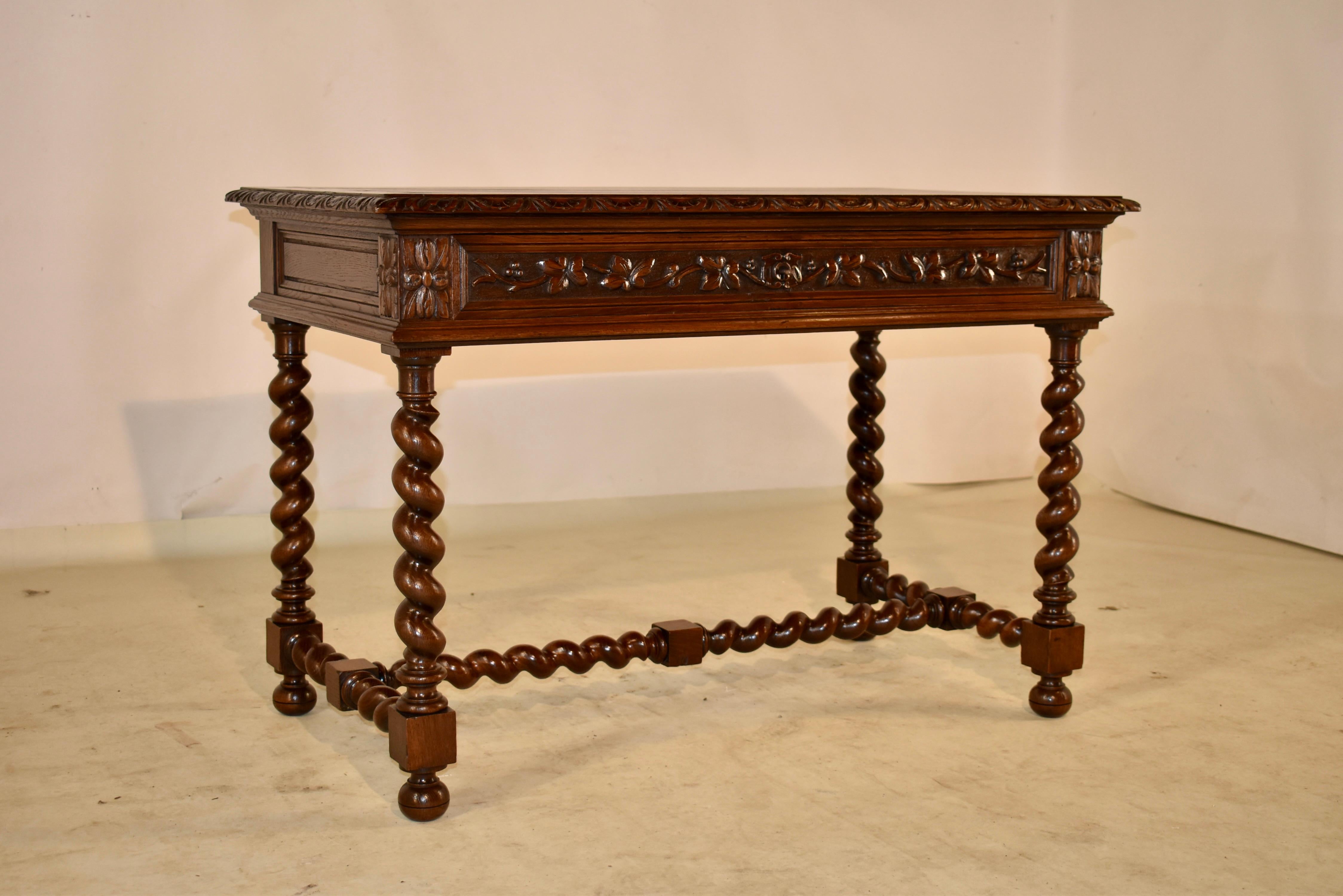 Napoleon III 19th Century French Oak Writing Table