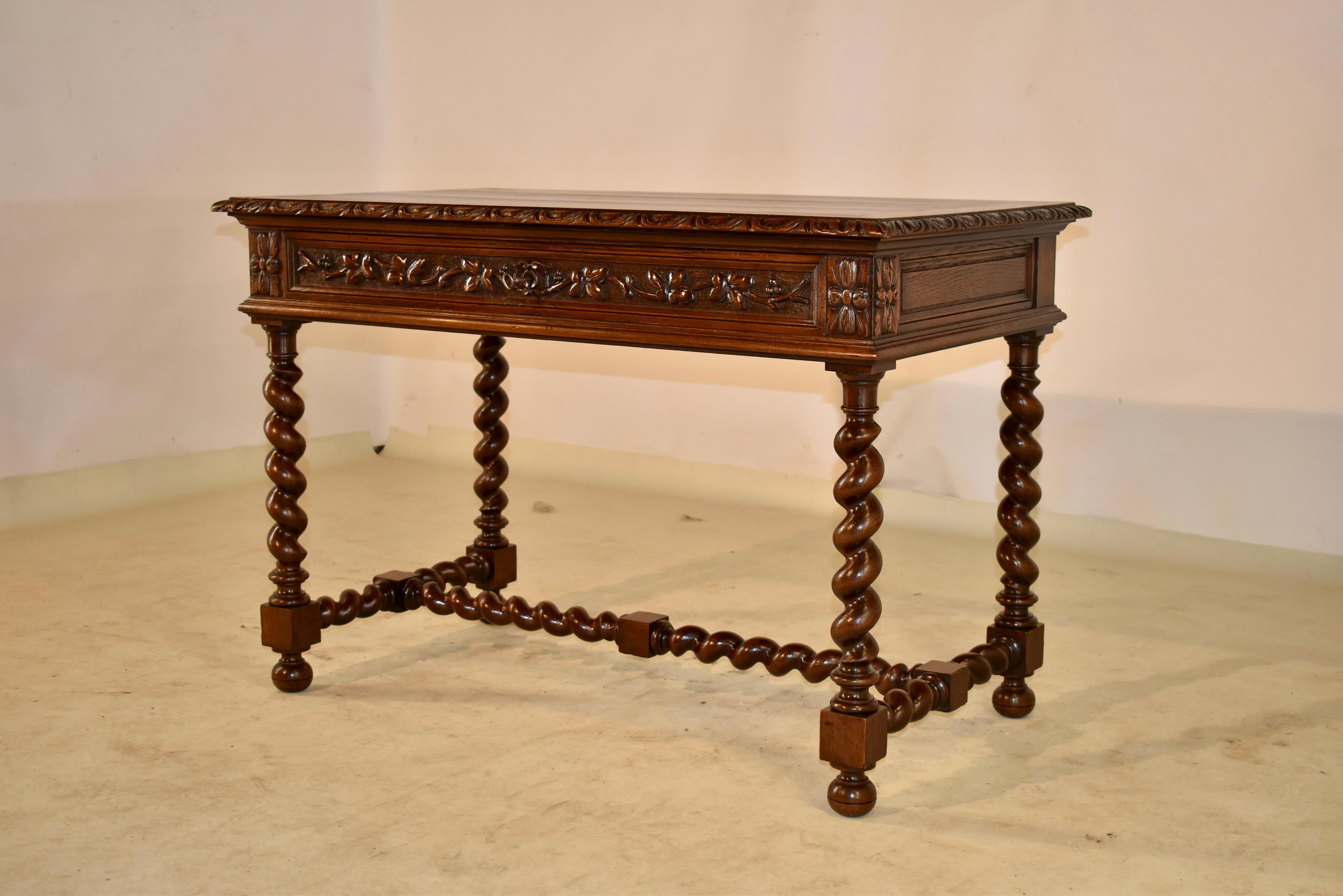 19th Century French Oak Writing Table 1