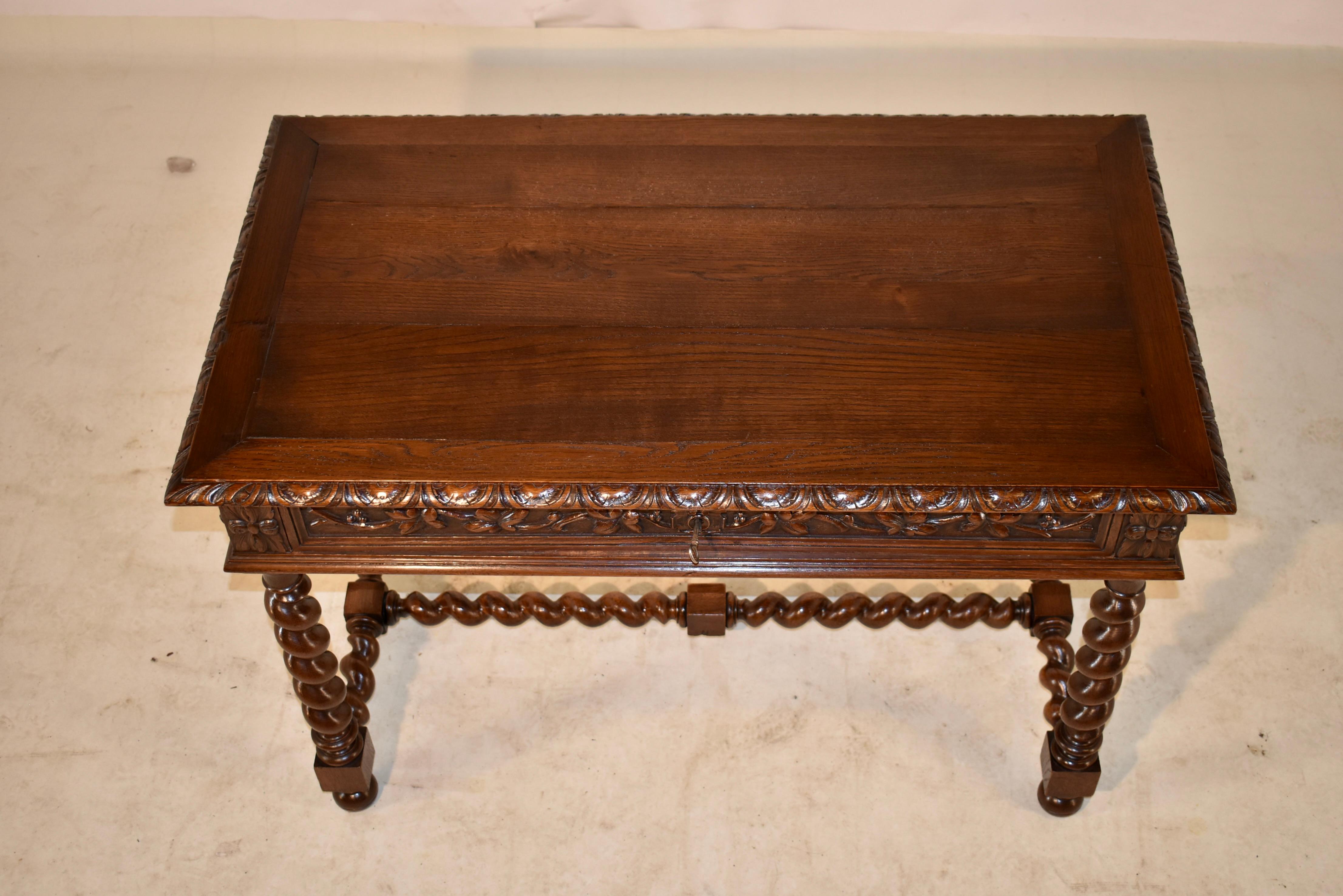 19th Century French Oak Writing Table 2