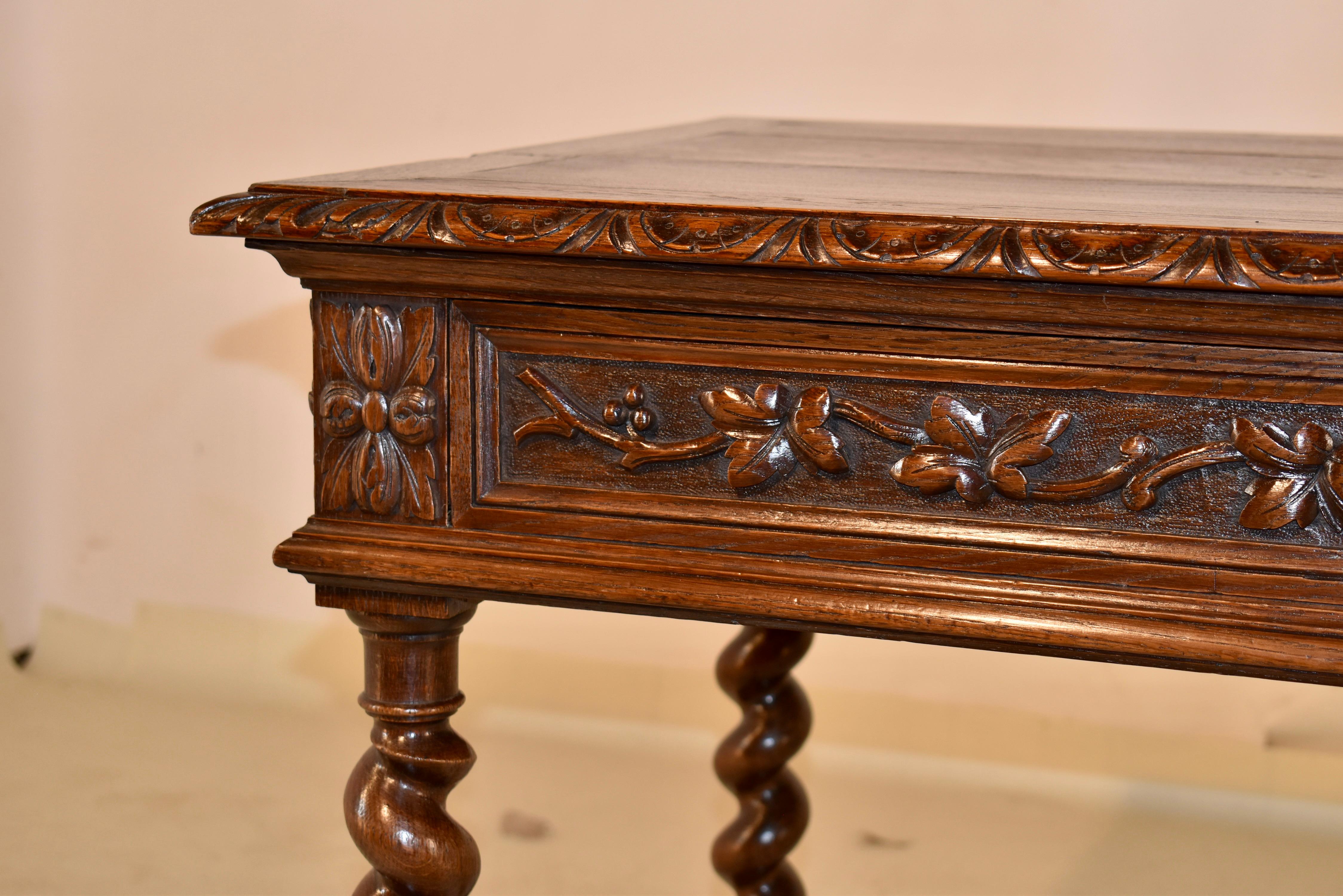 19th Century French Oak Writing Table 3