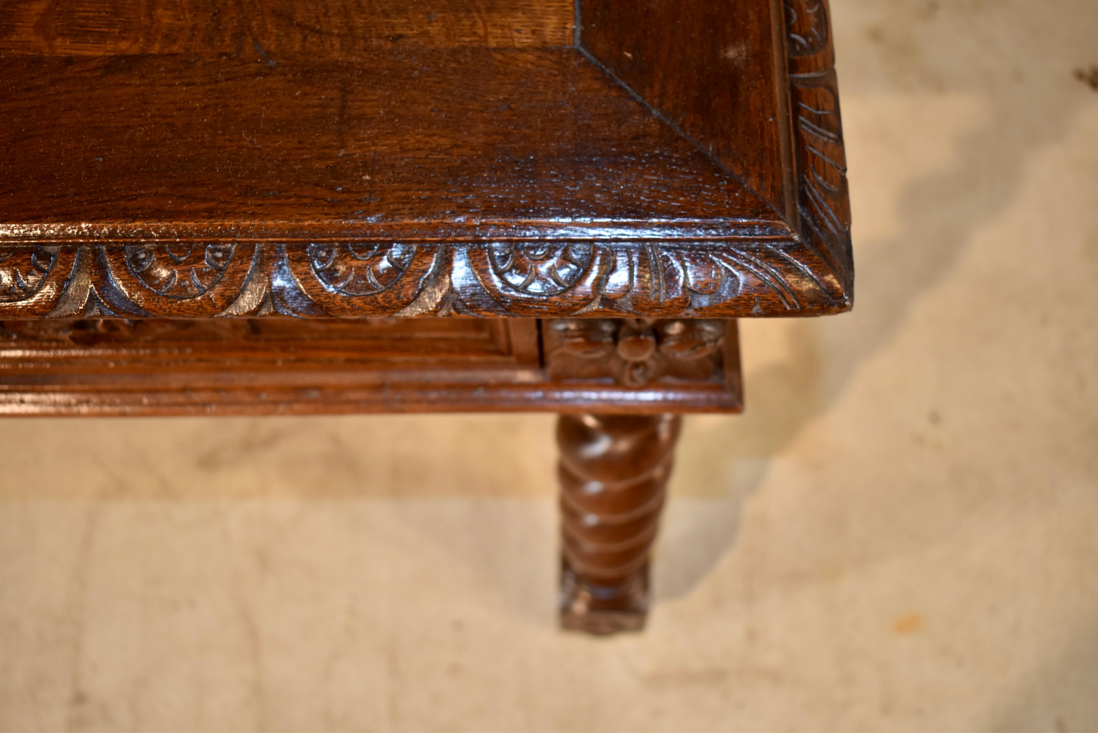 19th Century French Oak Writing Table For Sale 4