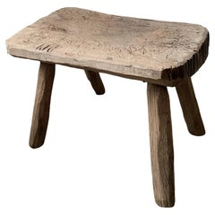 19th Century, French Oak Xl Milk Stool