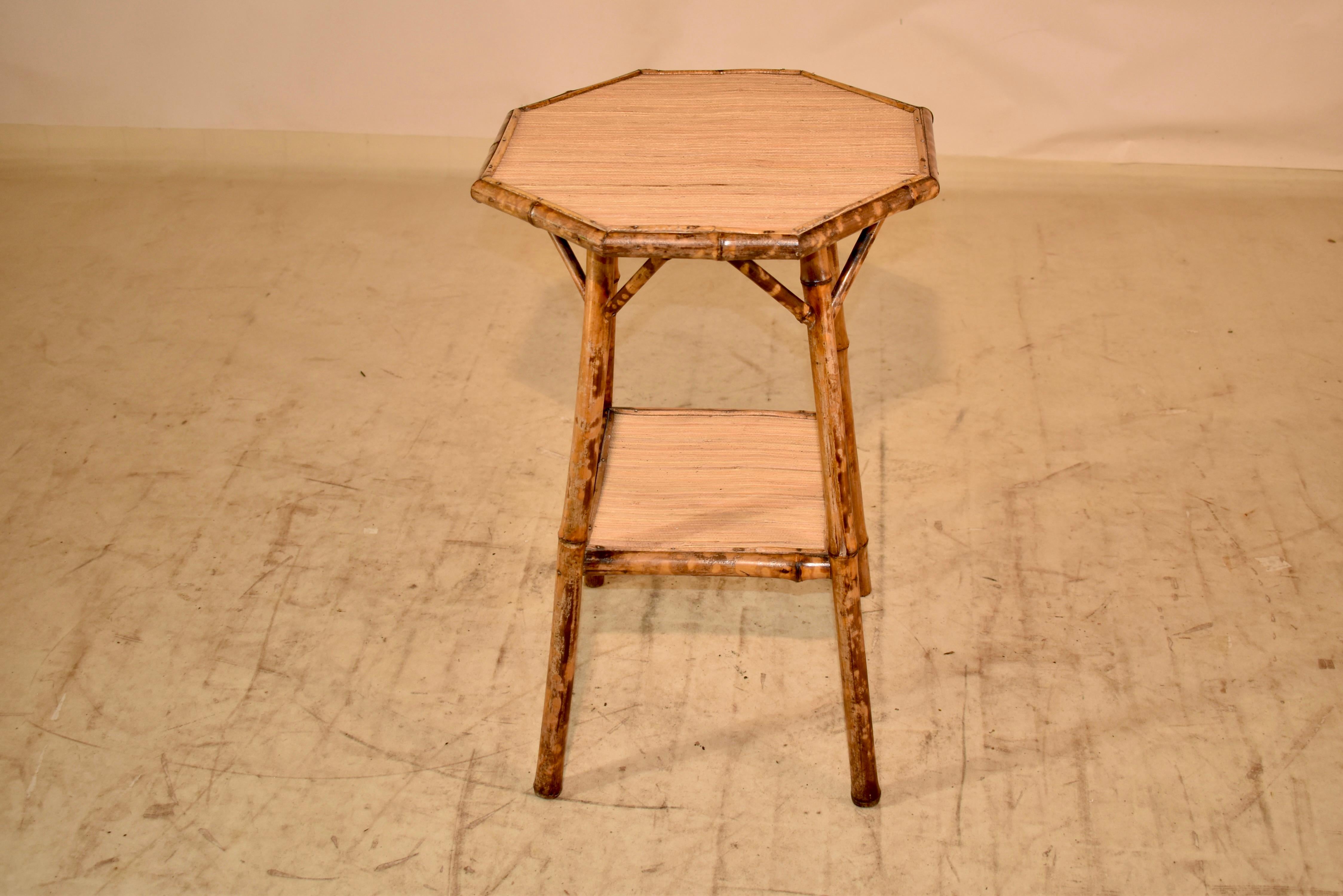 19th Century French Octagonal Bamboo Side Table In Good Condition In High Point, NC