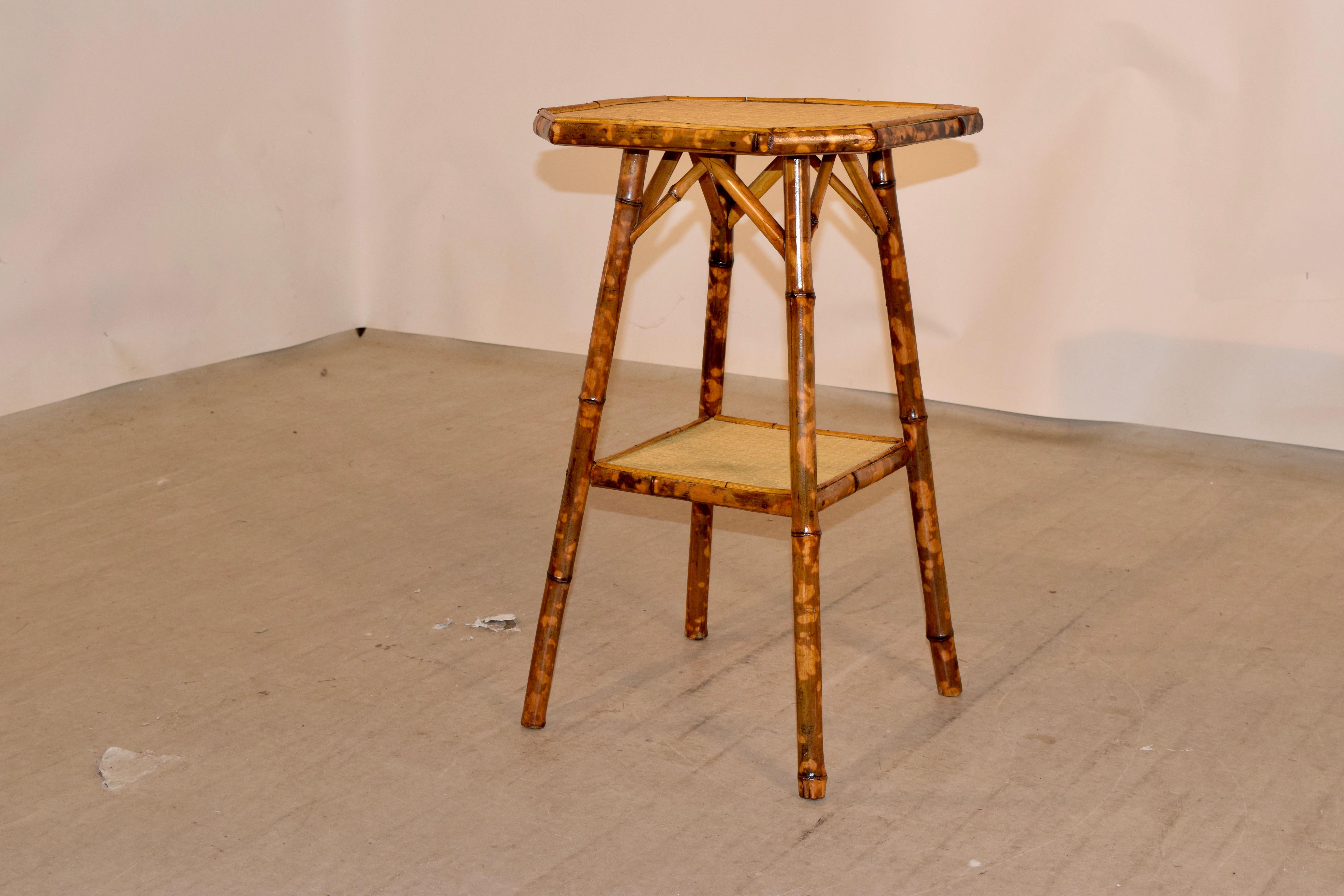 Art Nouveau 19th Century French Octagonal Bamboo Table