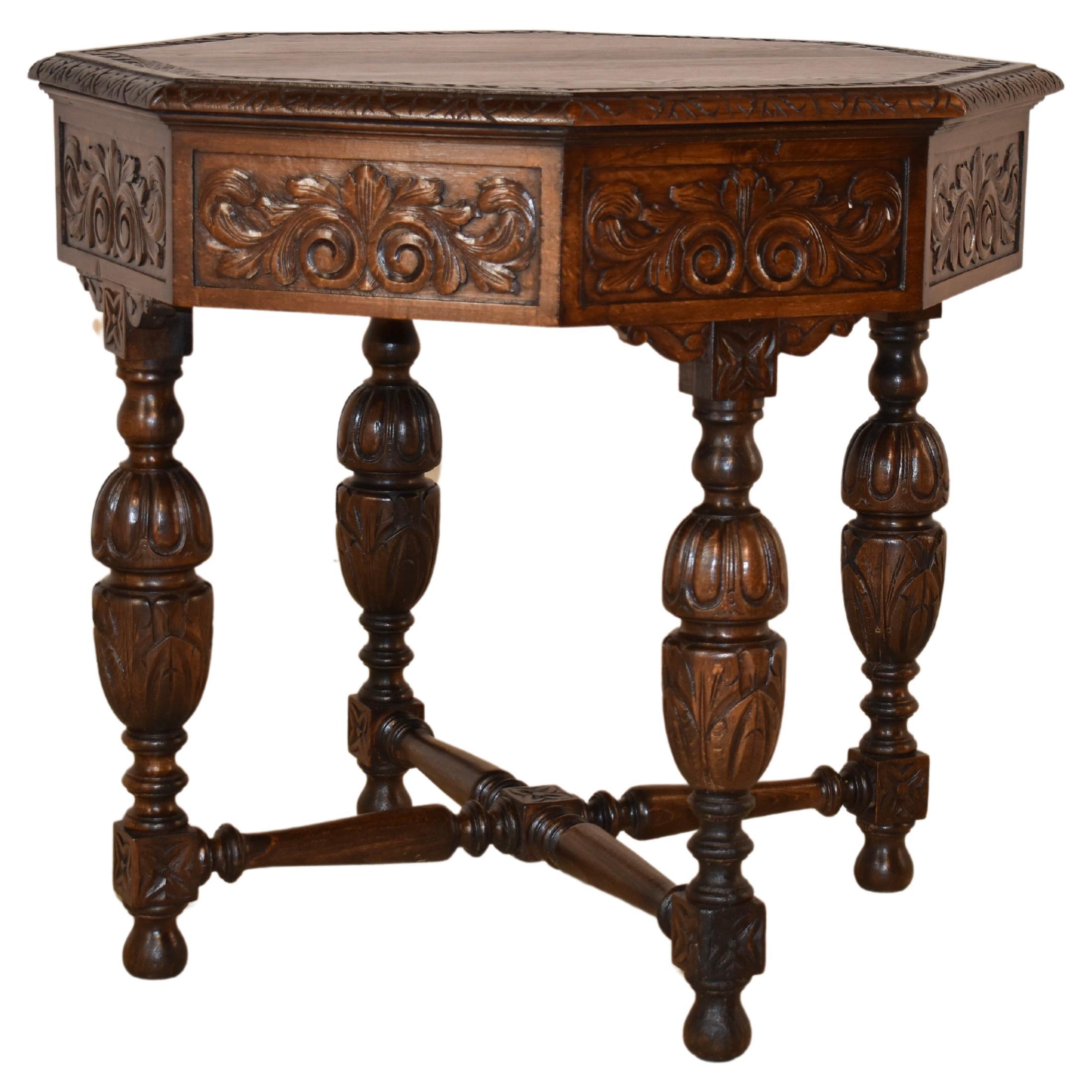 Table d'appoint octogonale française du XIXe siècle 