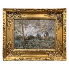Óleo sobre tabla francés del siglo XIX Firmado H. D. Lemaitre