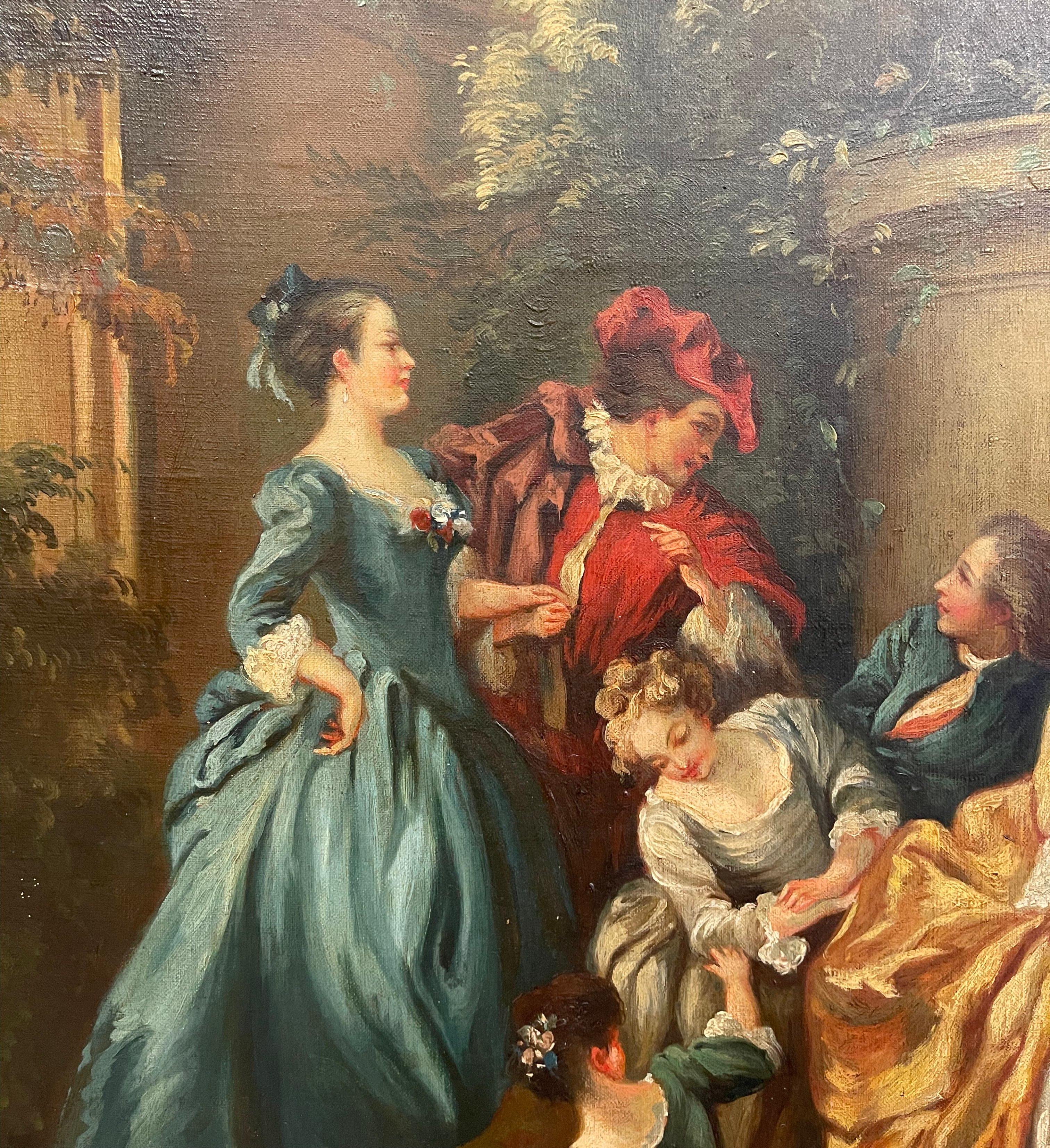 19th Century French Oil on Canvas 