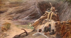 19th Century French Oil on Canvas Painting in Gilt Frame Signed Georges Clairin