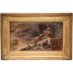 19th Century French Oil on Canvas Painting in Gilt Frame Signed Georges Clairin