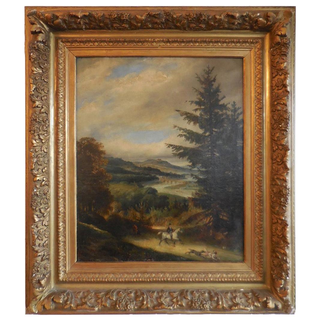 19th Century French Oil Painting by Francois Gabriel Lépaulle For Sale