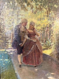 19th Century French Oil Painting on Canvas