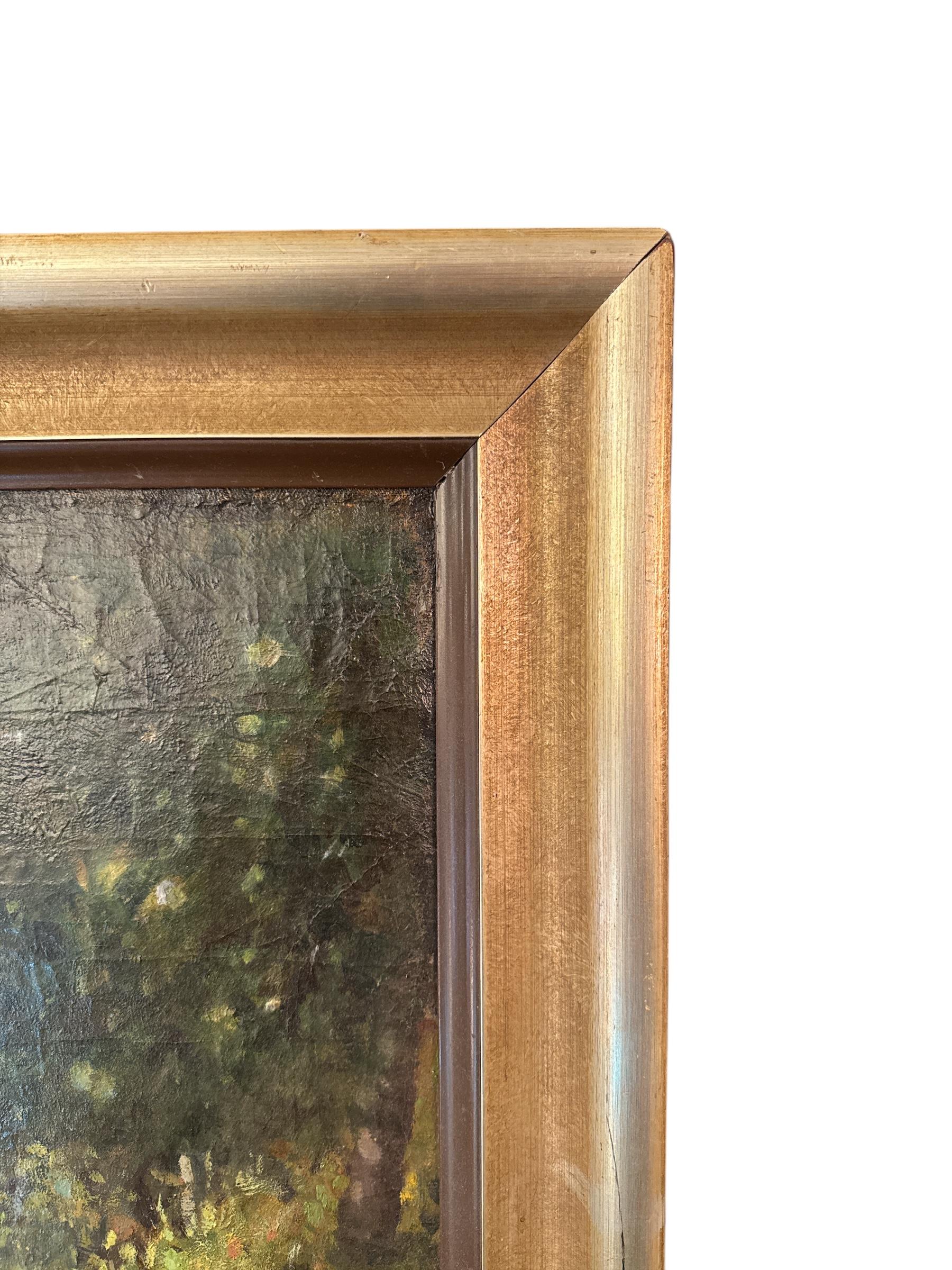 Französisches Ölgemälde auf Leinwand, 19. Jahrhundert im Angebot 1