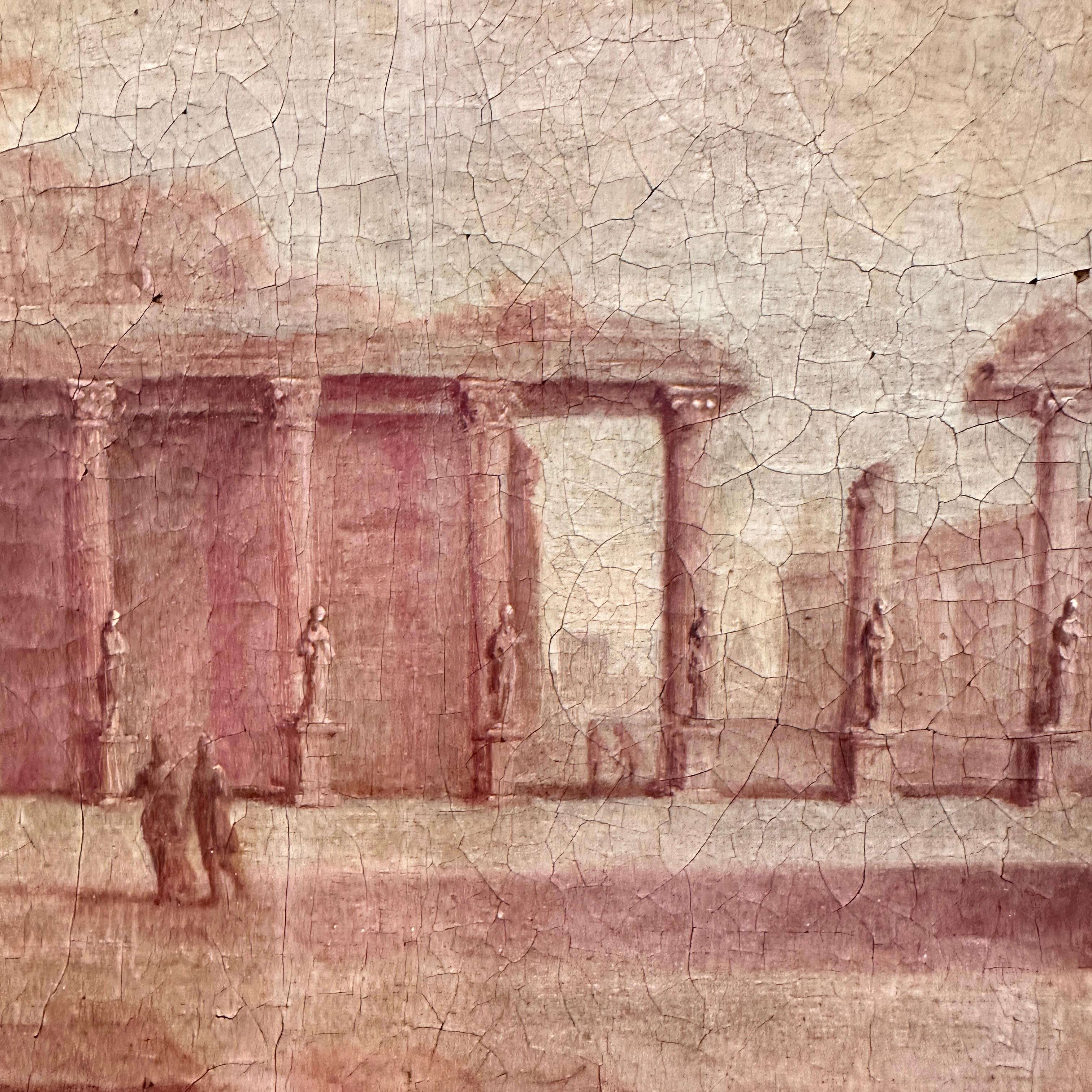 19th Century French Oil Painting Temple of Jupiter Serapis, Hubert Robert, 1802 2