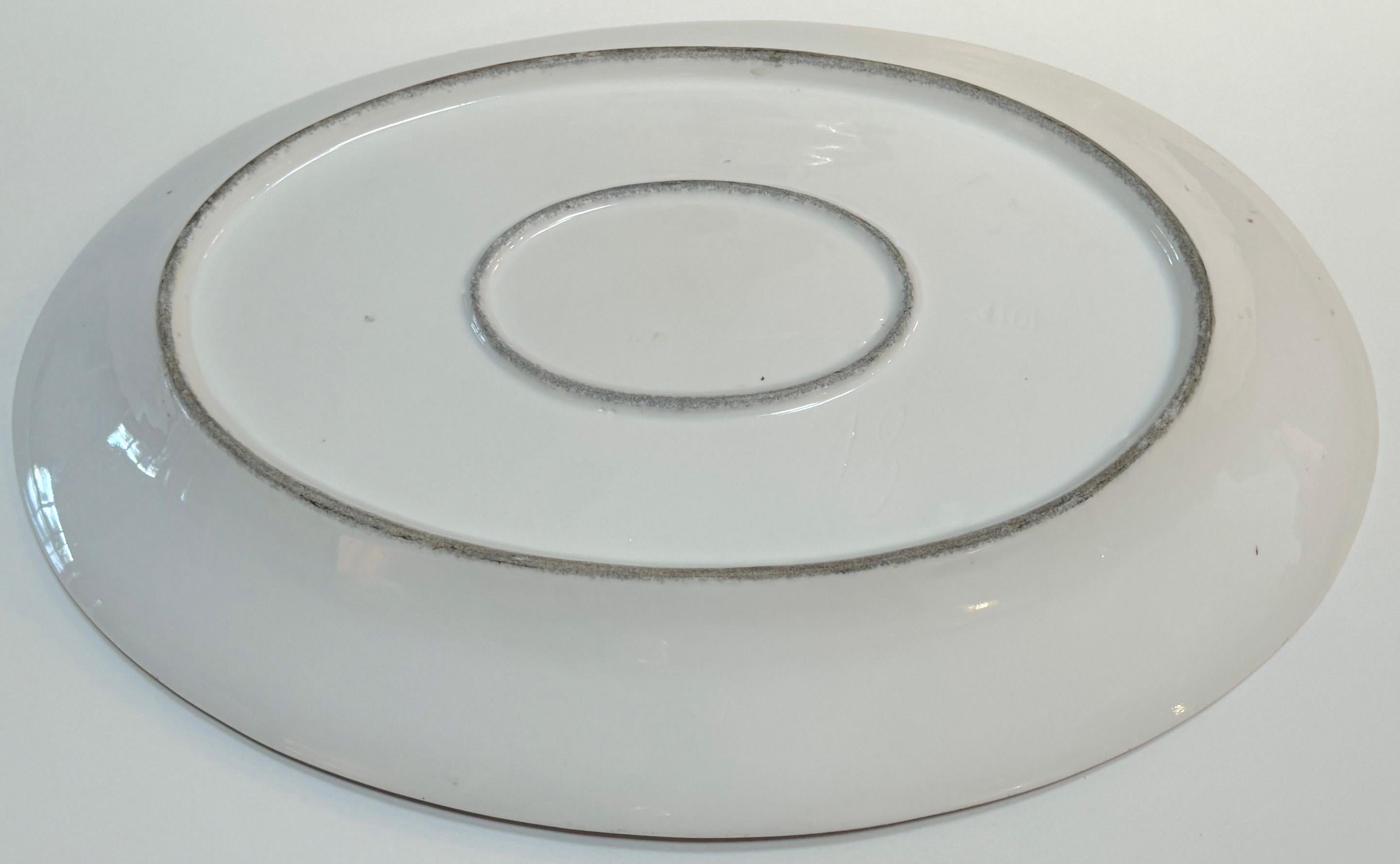 19th Century French Old Paris Orientalist Harem Interior Platter 9