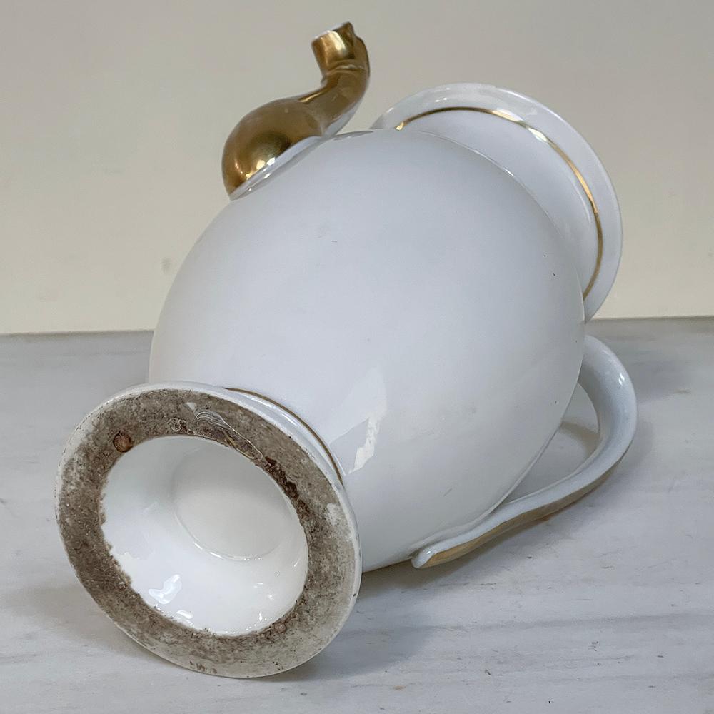 19th Century French Old Paris - Vieux Paris Porcelain Neoclassical Coffee Pot For Sale 11