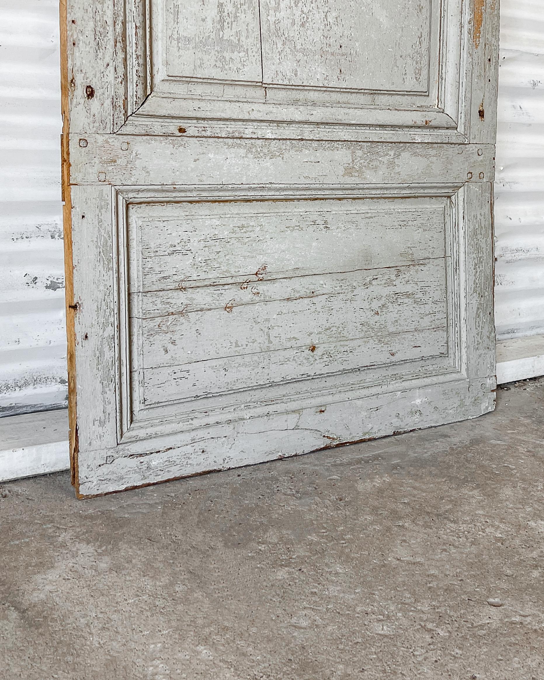 Wood 19th Century French Olive Green Boiserie Panel For Sale