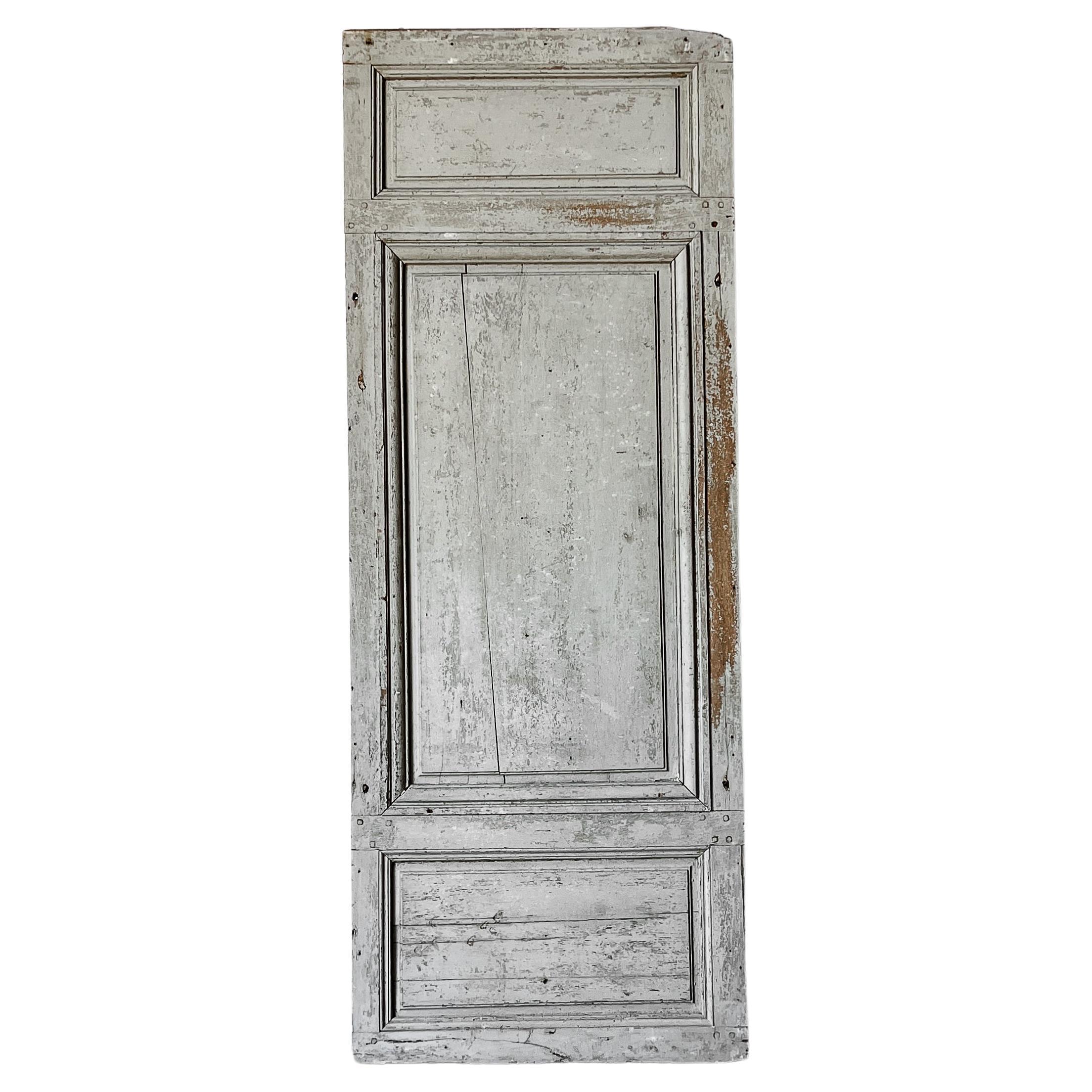 19th Century French Olive Green Boiserie Panel For Sale
