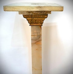 19th Century French Onyx & Bronze Column/Pedestal