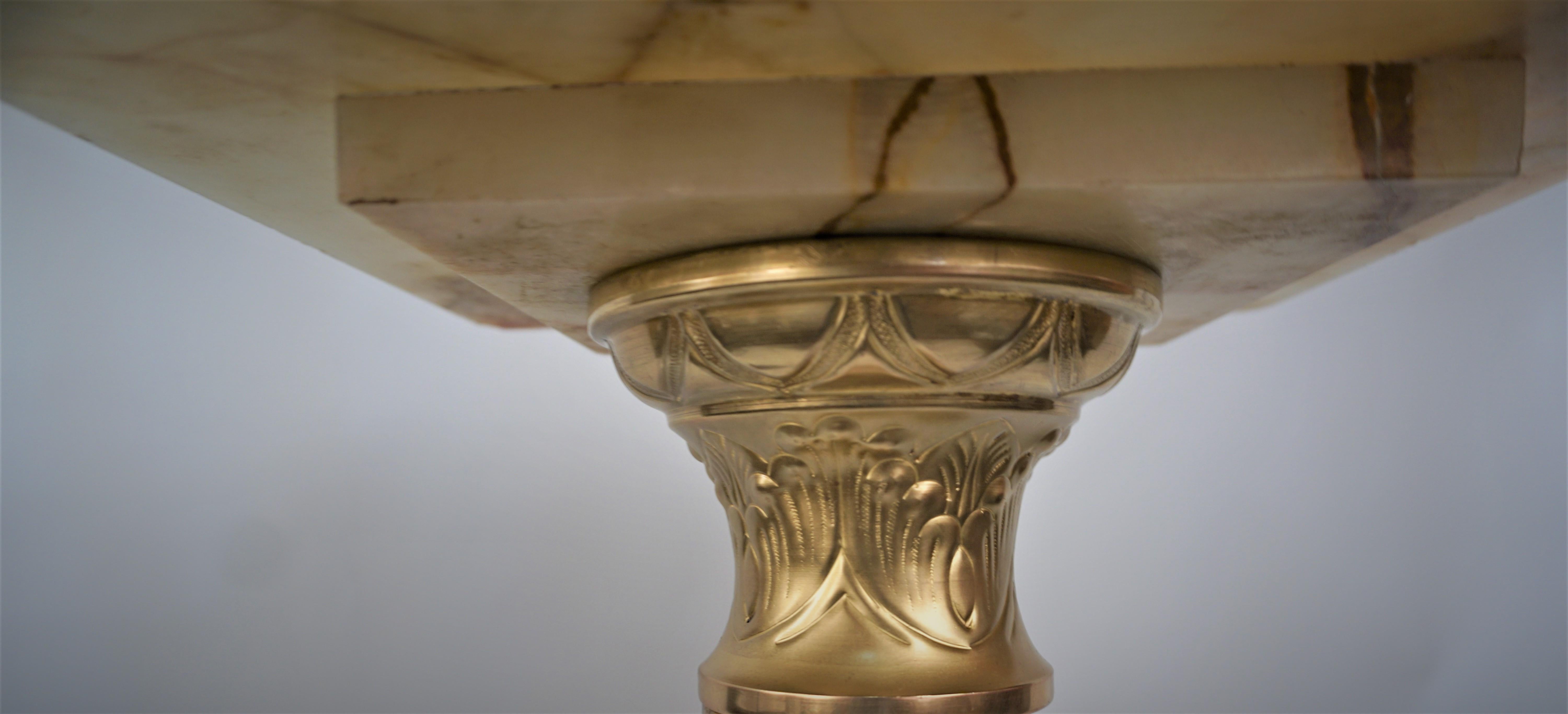 19th Century French Onyx & Bronze Column/Pedestal For Sale 1