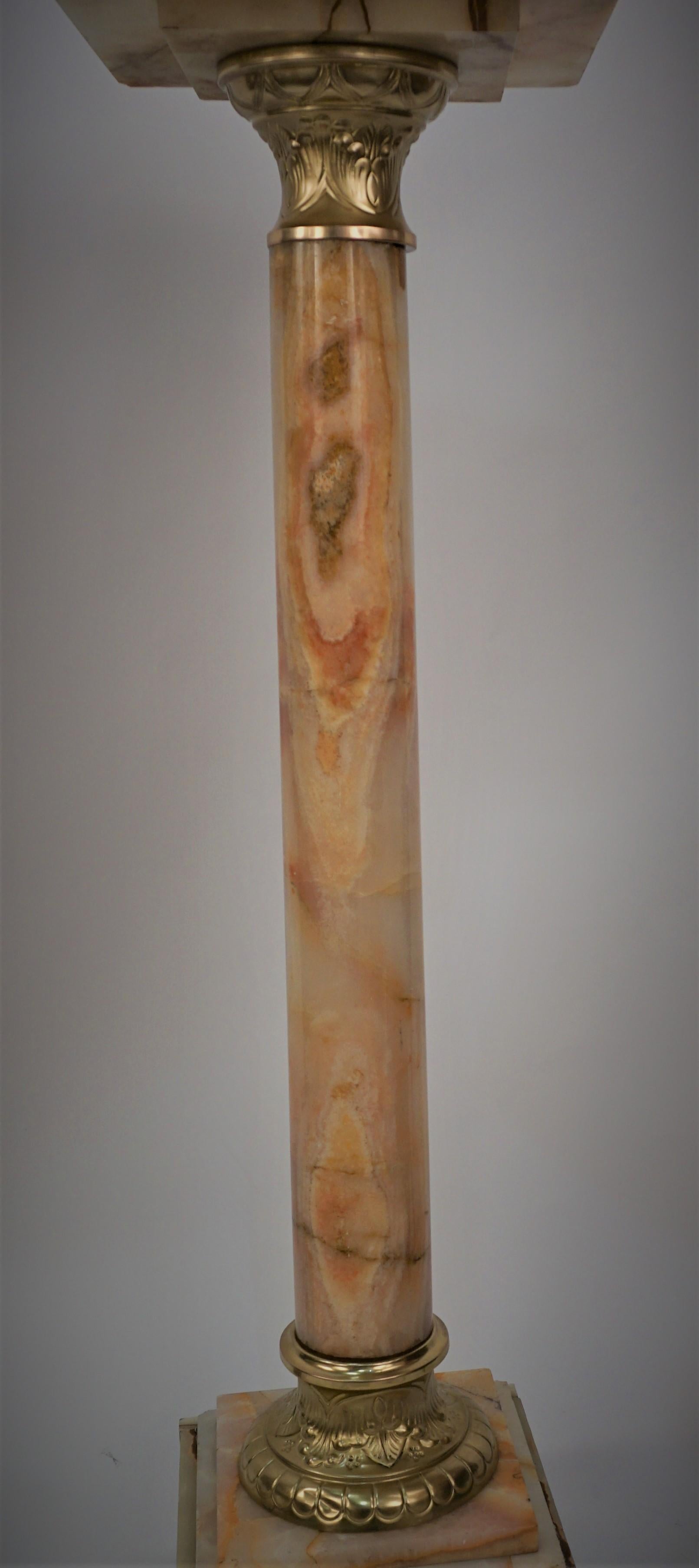 19th Century French Onyx & Bronze Column/Pedestal For Sale 5